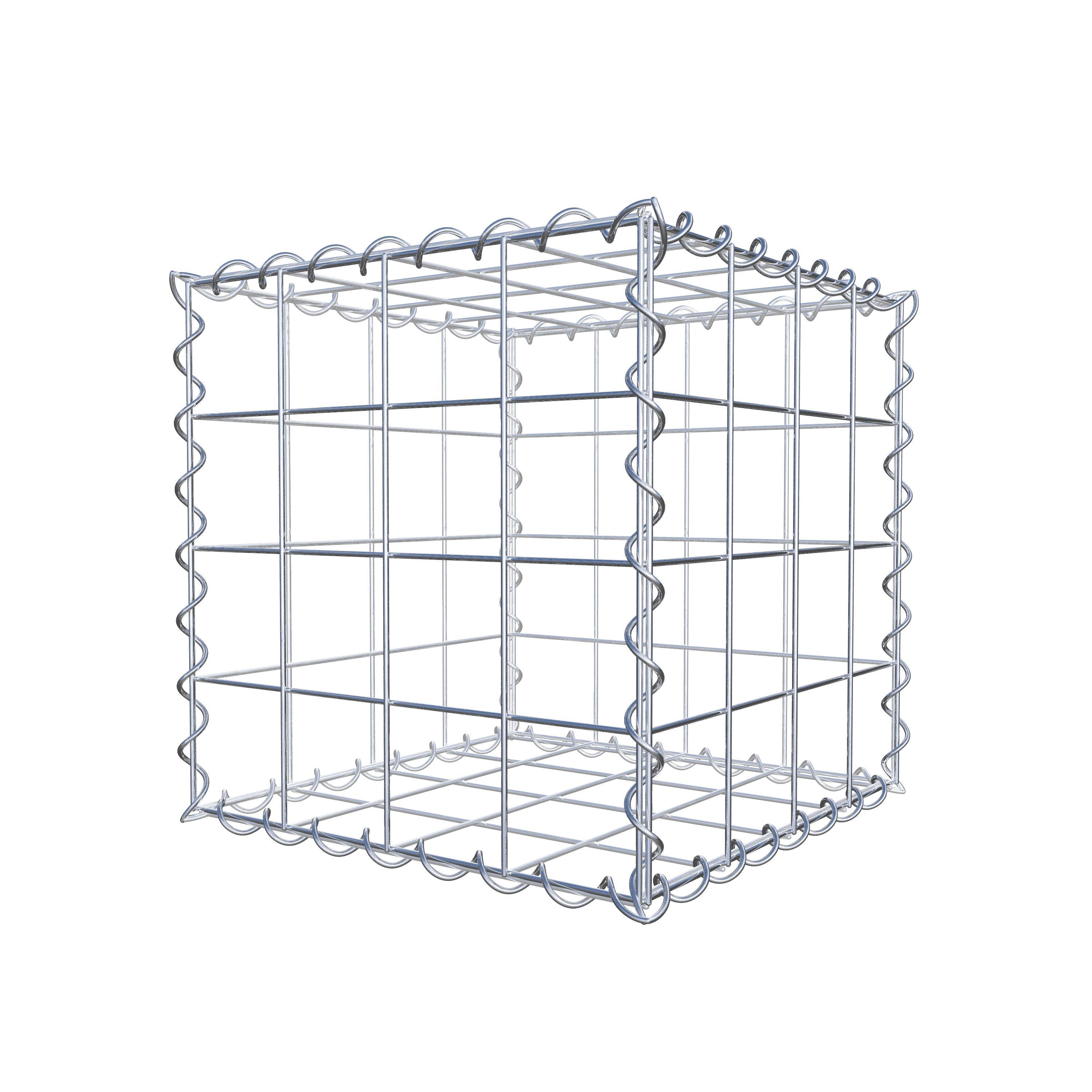 Gabion 40 cm x 40 cm x 40 cm (L x H x D), mesh size 10 cm x 10 cm, spiral