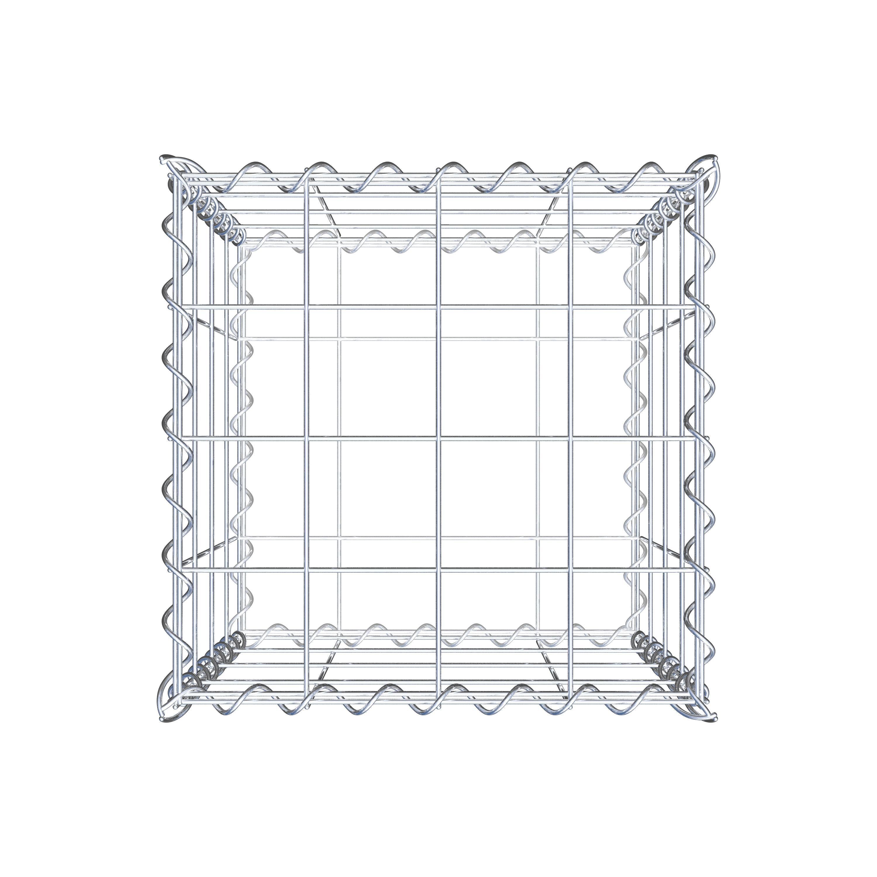 Gabion 40 cm x 40 cm x 40 cm (L x H x D), mesh size 10 cm x 10 cm, spiral
