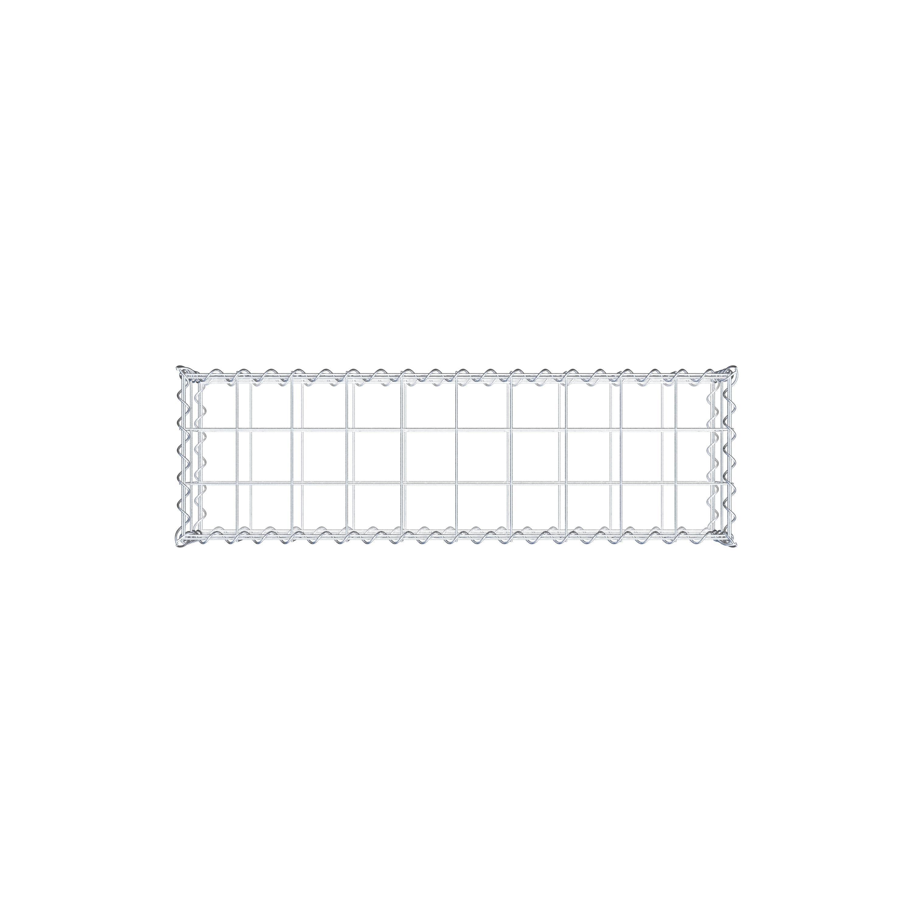 Gabione 100 cm x 20 cm x 30 cm (L x H x T), Maschenweite 10 cm x 10 cm, Spirale