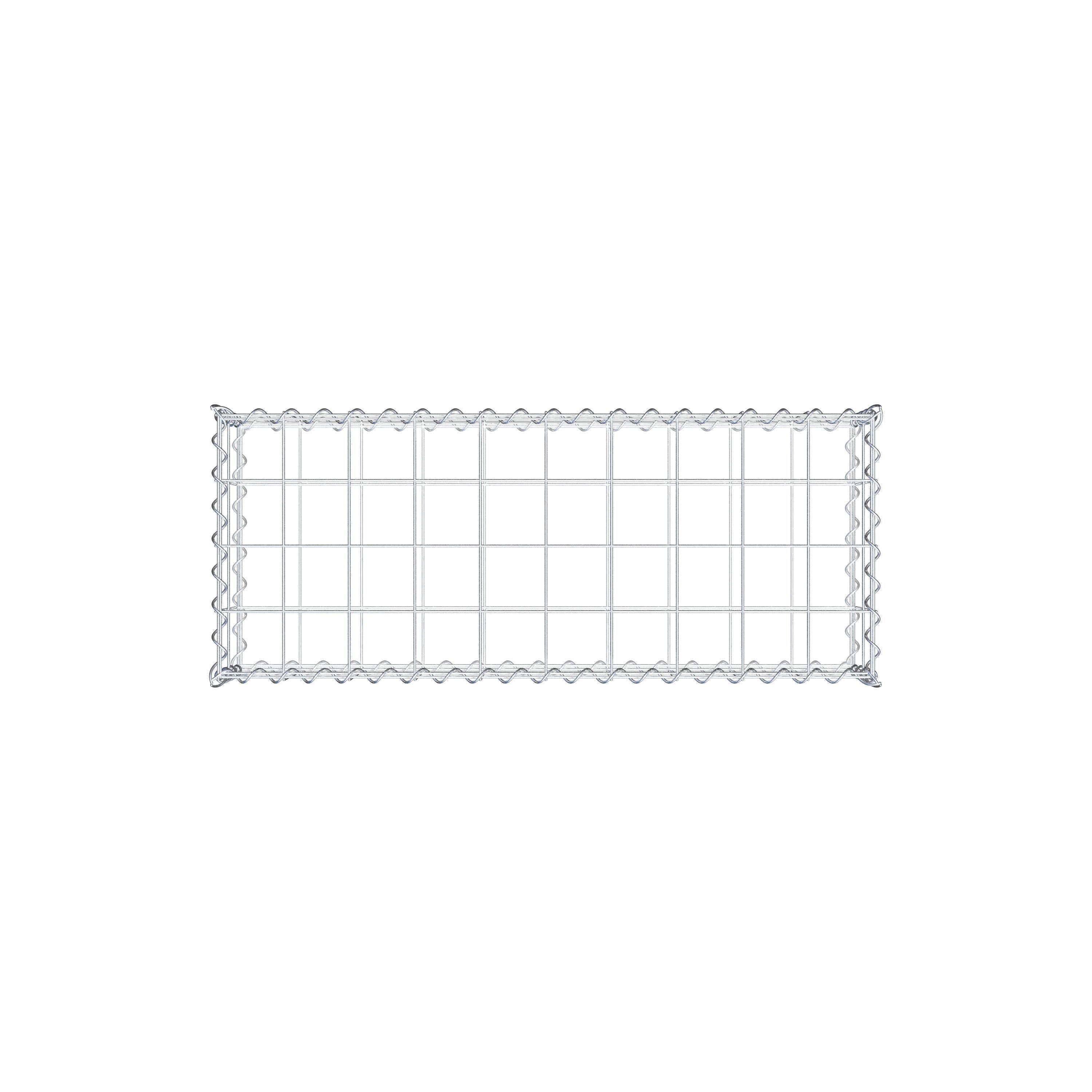 Gabione 100 cm x 20 cm x 40 cm (L x H x T), Maschenweite 10 cm x 10 cm, Spirale
