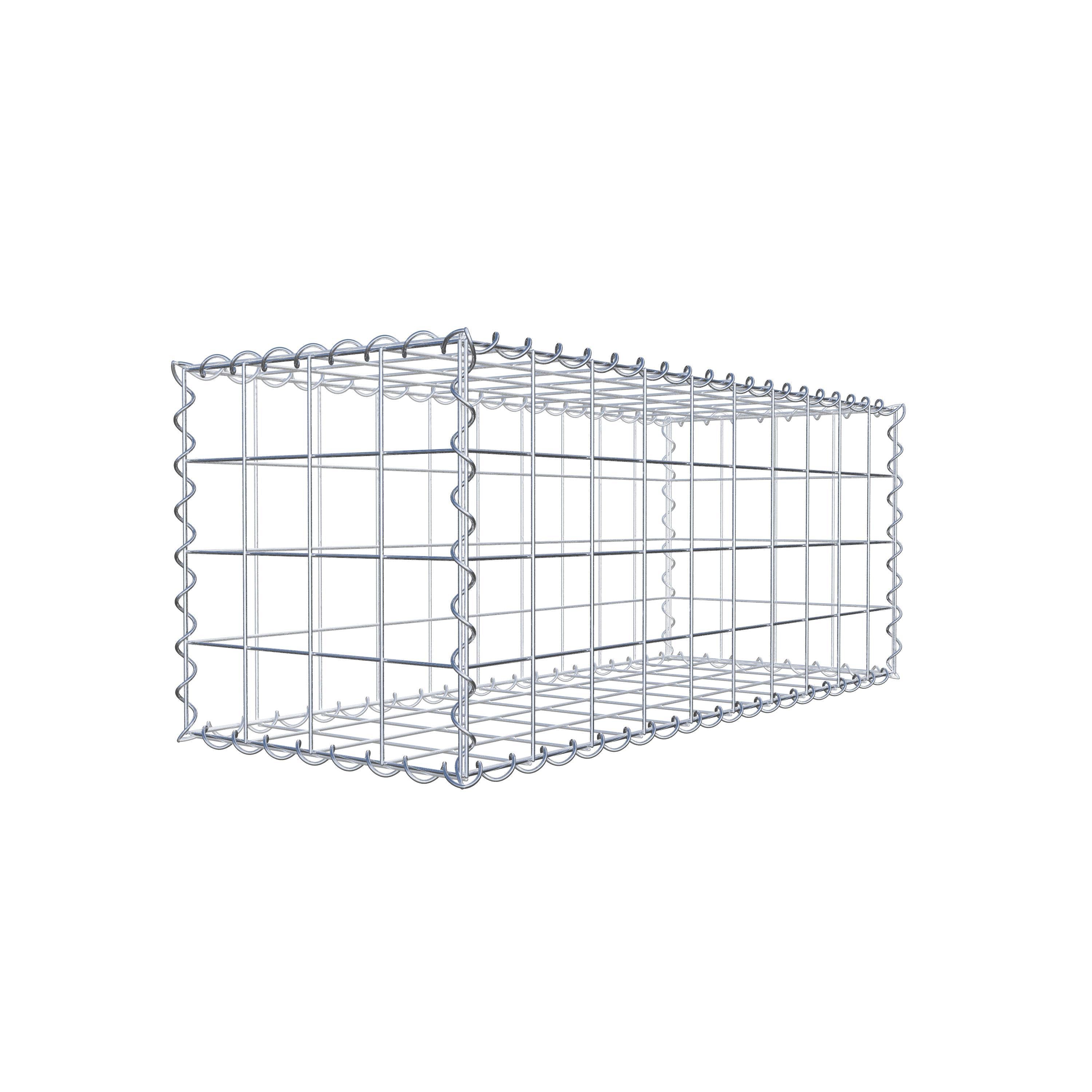 Gabione 100 cm x 40 cm x 40 cm (L x H x T), Maschenweite 10 cm x 10 cm, Spirale