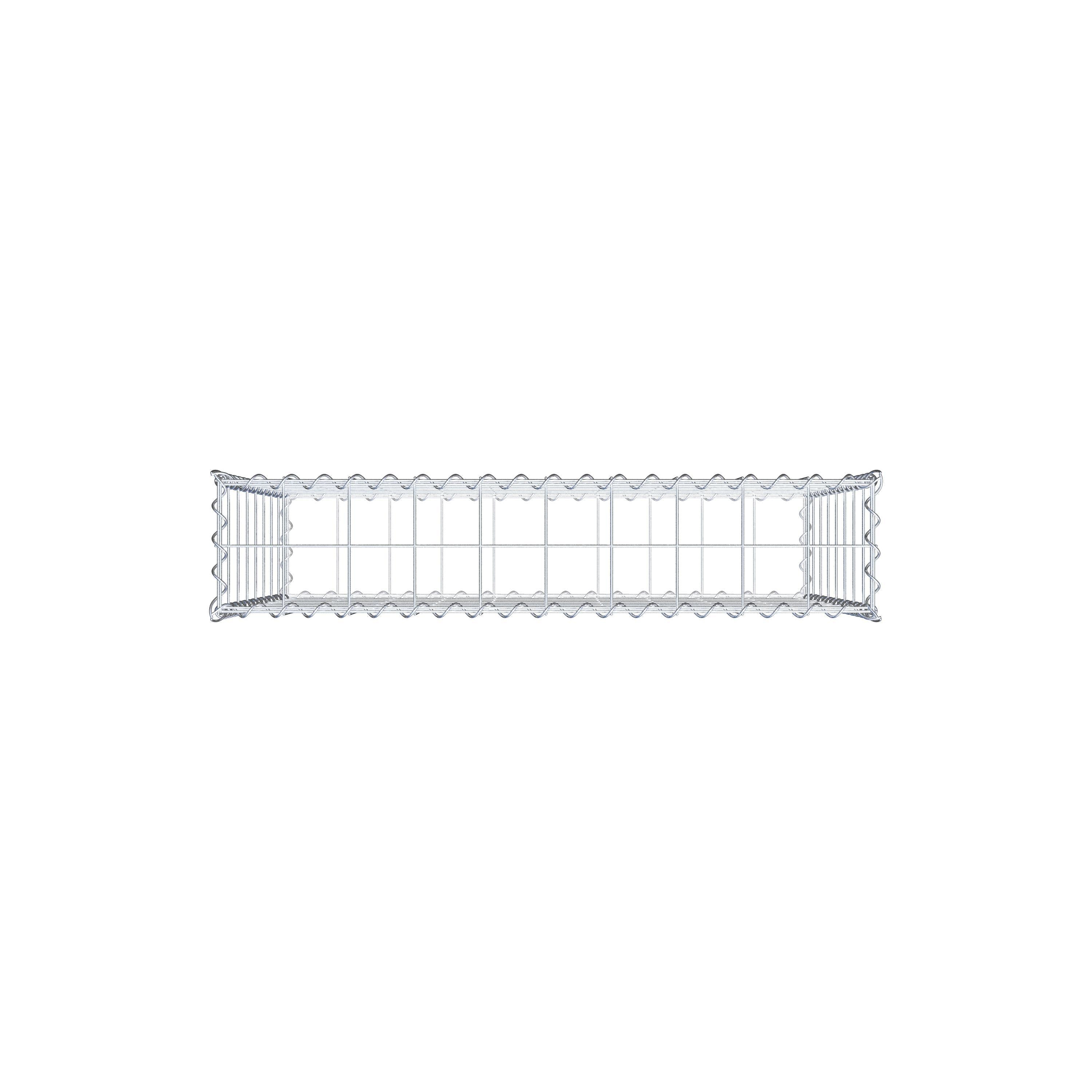 Gabion 100 cm x 80 cm x 20 cm (L x H x D), maskstorlek 10 cm x 10 cm, spiral