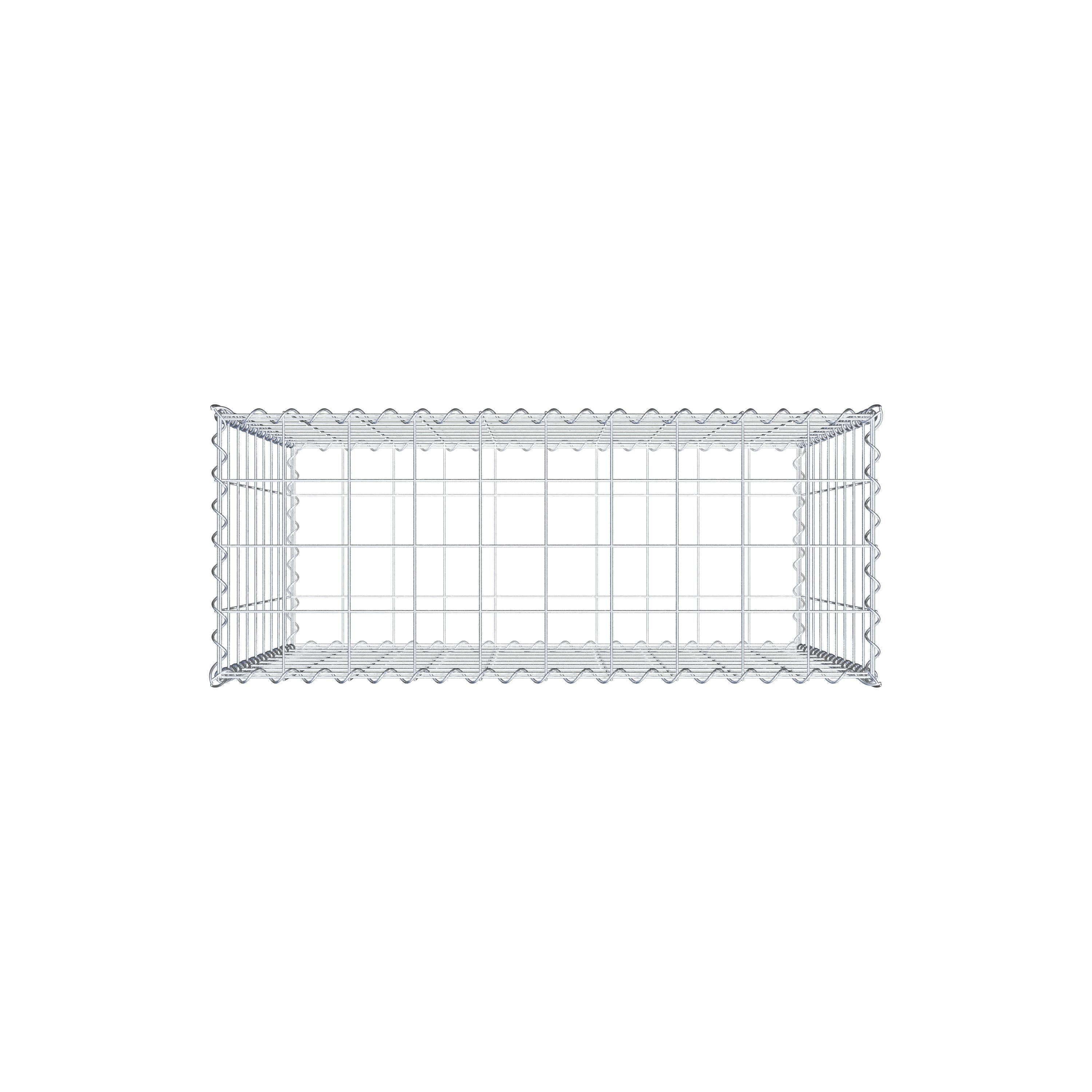 Gabion 100 cm x 90 cm x 40 cm (L x H x D), mesh size 10 cm x 10 cm, spiral