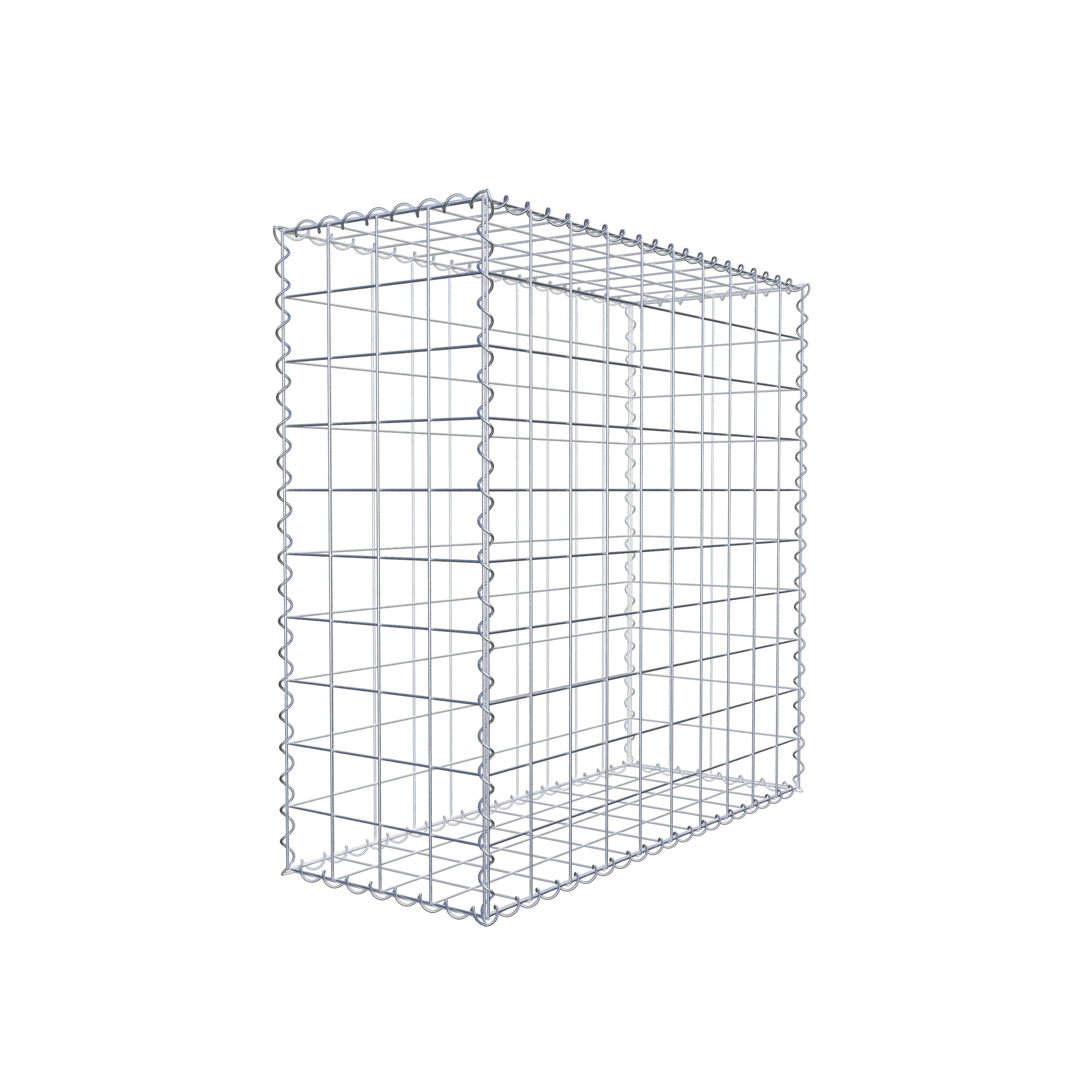 Gabbione 100 cm x 100 cm x 40 cm (L x H x P), maglia 10 cm x 10 cm, spirale