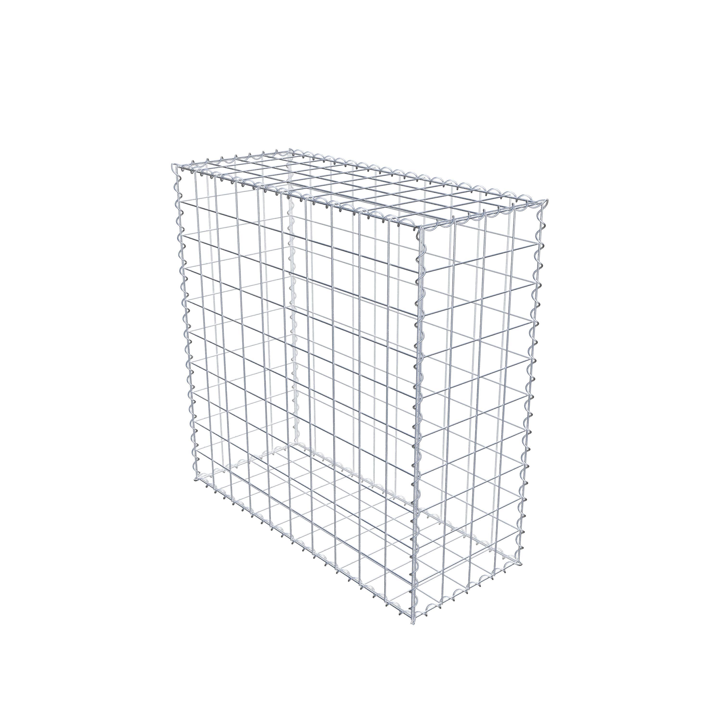Gabbione 100 cm x 100 cm x 40 cm (L x H x P), maglia 10 cm x 10 cm, spirale