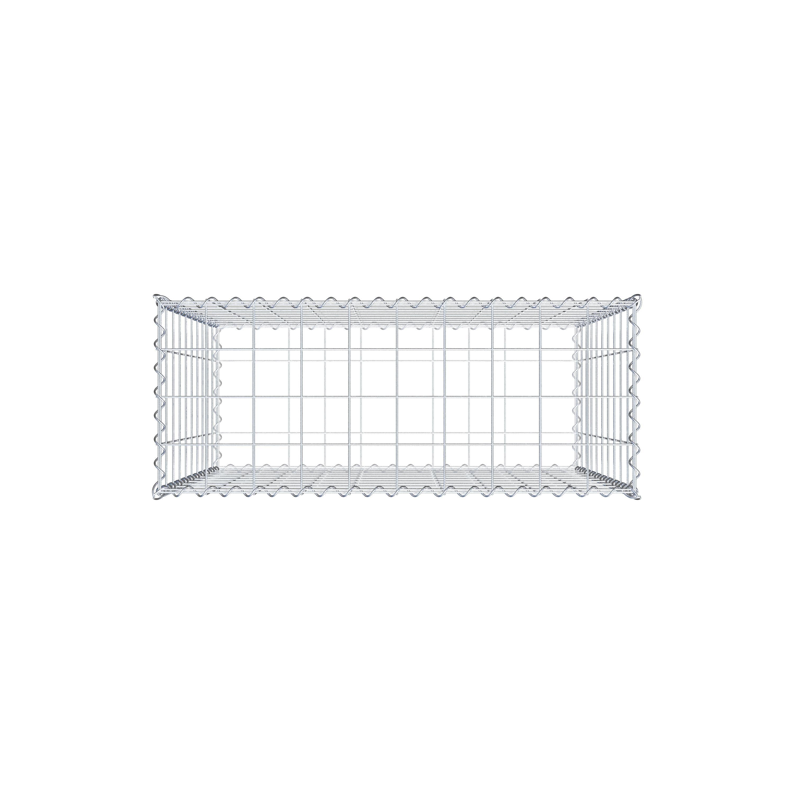 Gabbione 100 cm x 100 cm x 40 cm (L x H x P), maglia 10 cm x 10 cm, spirale