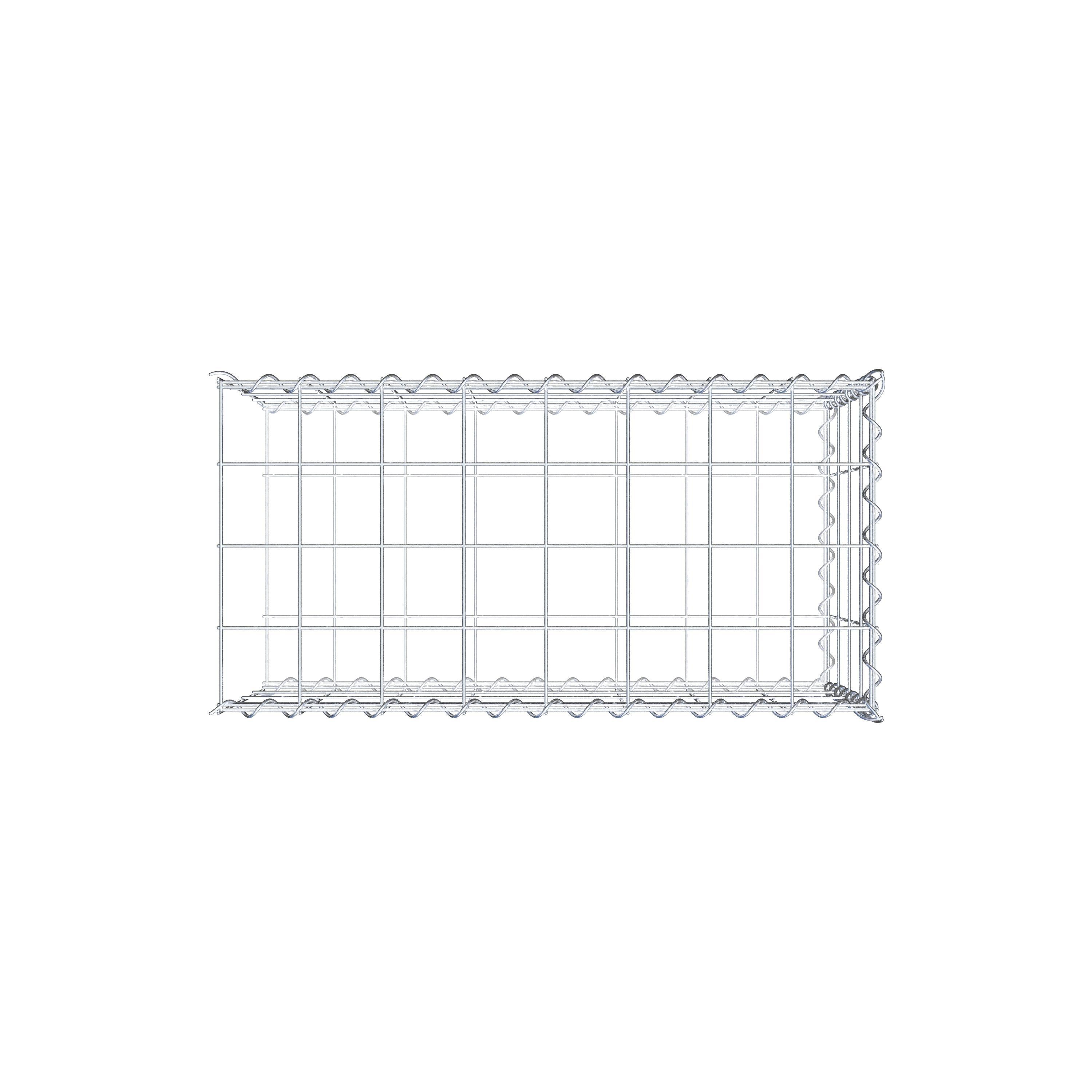 Gavión complementario tipo 2 80 cm x 40 cm x 40 cm (L x A x P), malla 10 cm x 10 cm, espiral