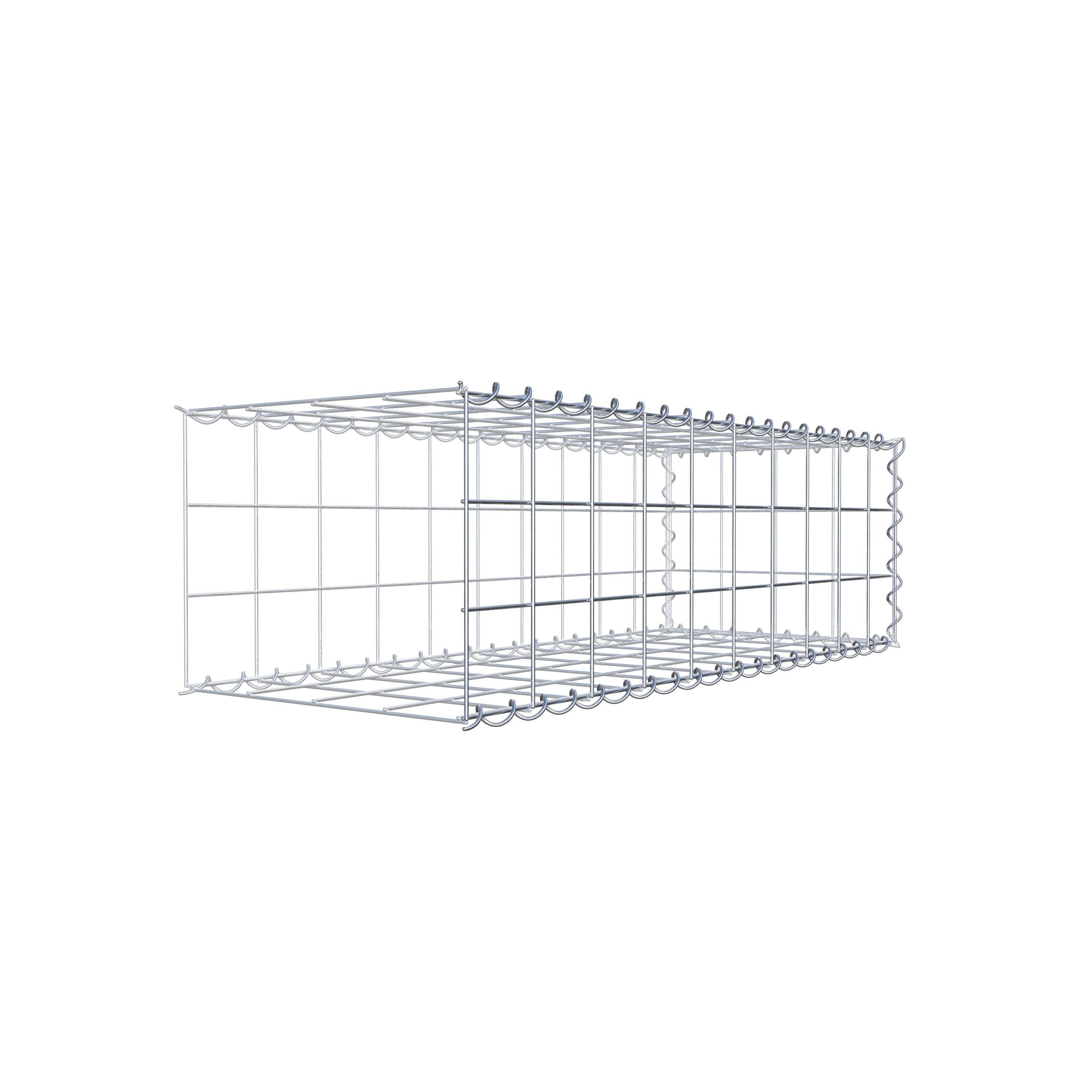 Gabion rapporté type 2 100 cm x 30 cm x 40 cm (L x H x P), mailles 10 cm x 10 cm, spirale