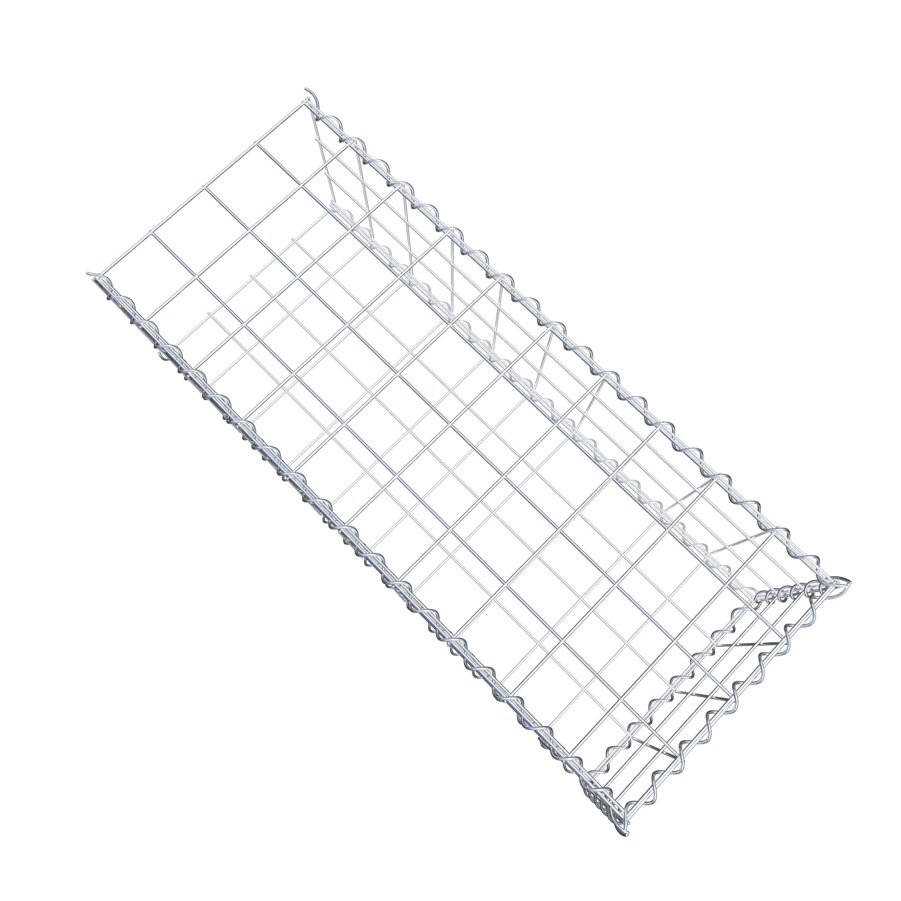 Gabion rapporté type 2 100 cm x 30 cm x 40 cm (L x H x P), mailles 10 cm x 10 cm, spirale