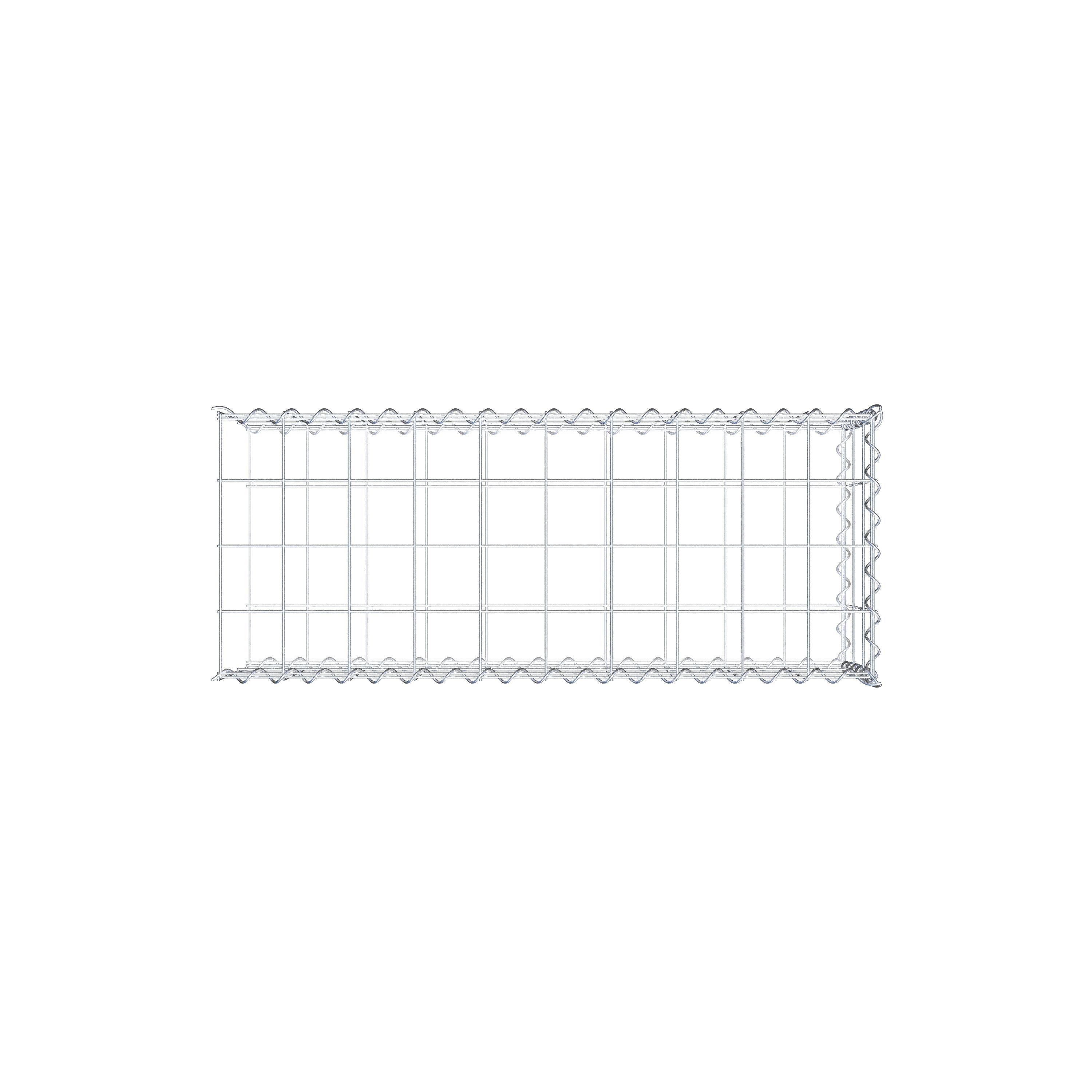 Gabion rapporté type 2 100 cm x 30 cm x 40 cm (L x H x P), mailles 10 cm x 10 cm, spirale