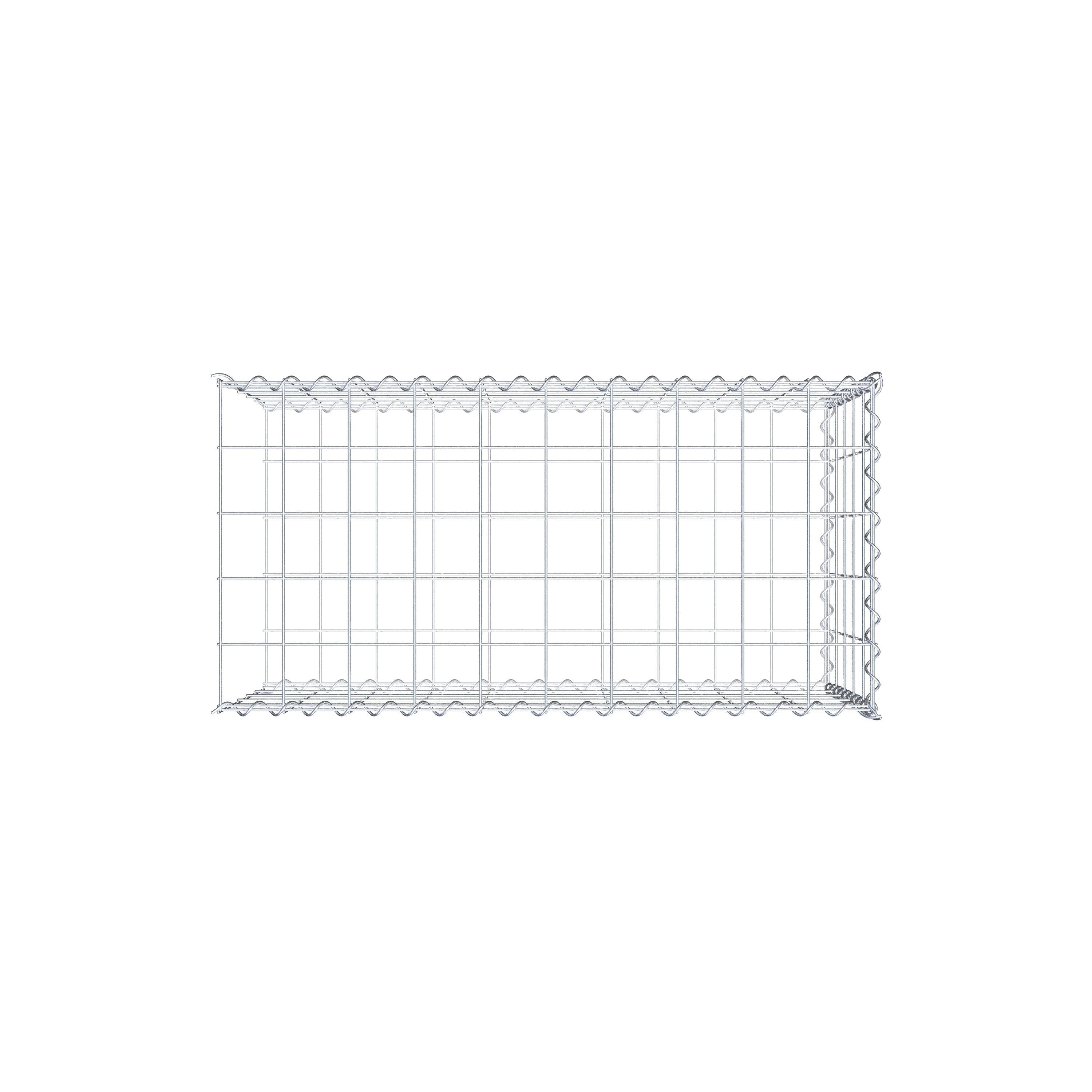 Gabião tipo 2 100 cm x 50 cm x 50 cm (C x A x P), malhagem 10 cm x 10 cm, espiral