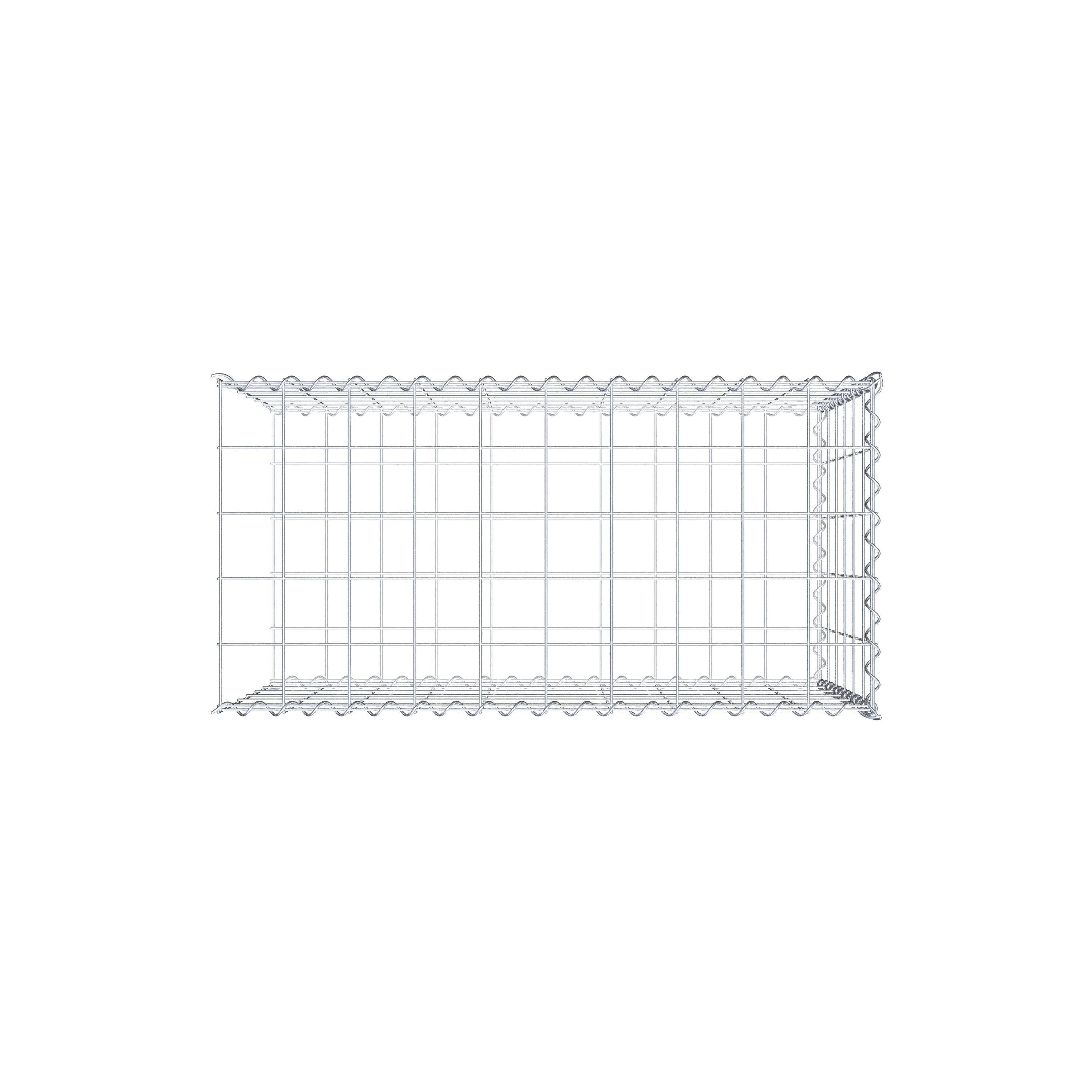 Gabion rapporté type 2 100 cm x 60 cm x 50 cm (L x H x P), mailles 10 cm x 10 cm, spirale