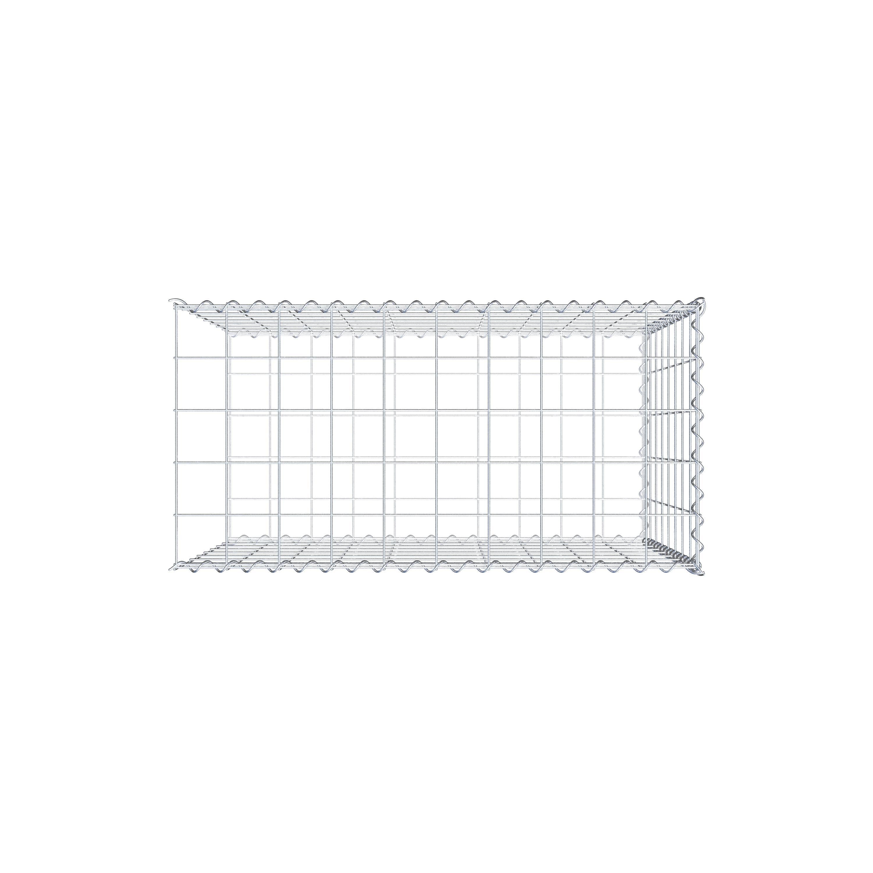 Gavión complementario tipo 2 100 cm x 80 cm x 50 cm (L x A x P), luz de malla 10 cm x 10 cm, en espiral