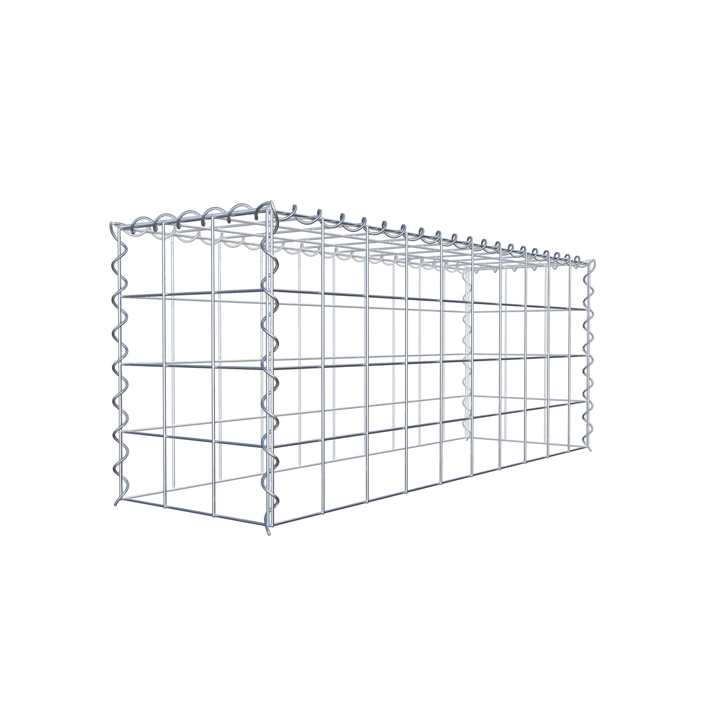 Extra gabion typ 3 100 cm x 40 cm x 30 cm (L x H x D), maskstorlek 10 cm x 10 cm, spiral