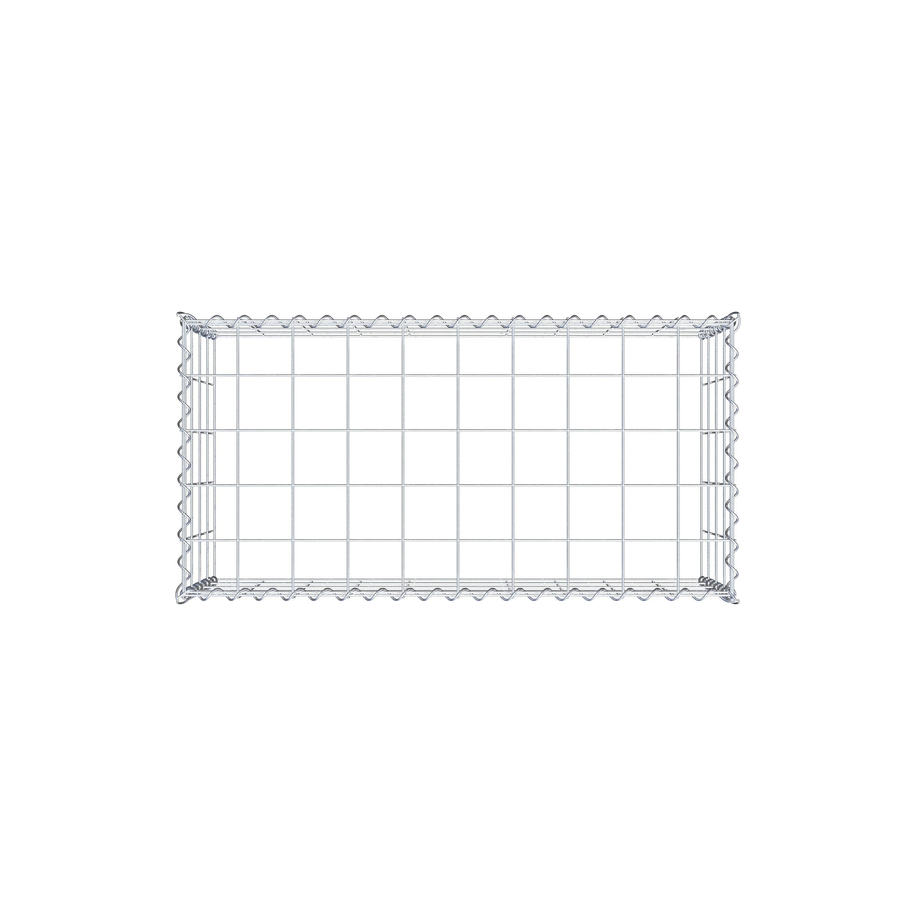 Gabion rapporté type 3 100 cm x 40 cm x 50 cm (L x H x P), mailles 10 cm x 10 cm, spirale
