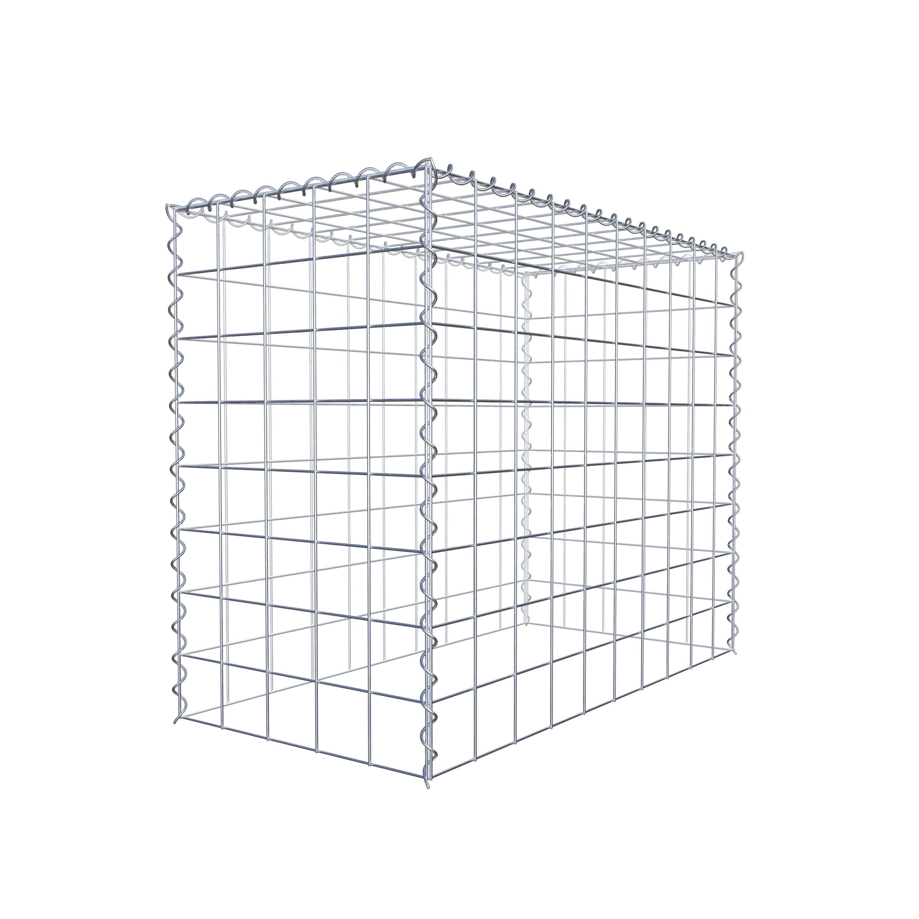 Gabion rapporté type 3 100 cm x 80 cm x 50 cm (L x H x P), mailles 10 cm x 10 cm, spirale
