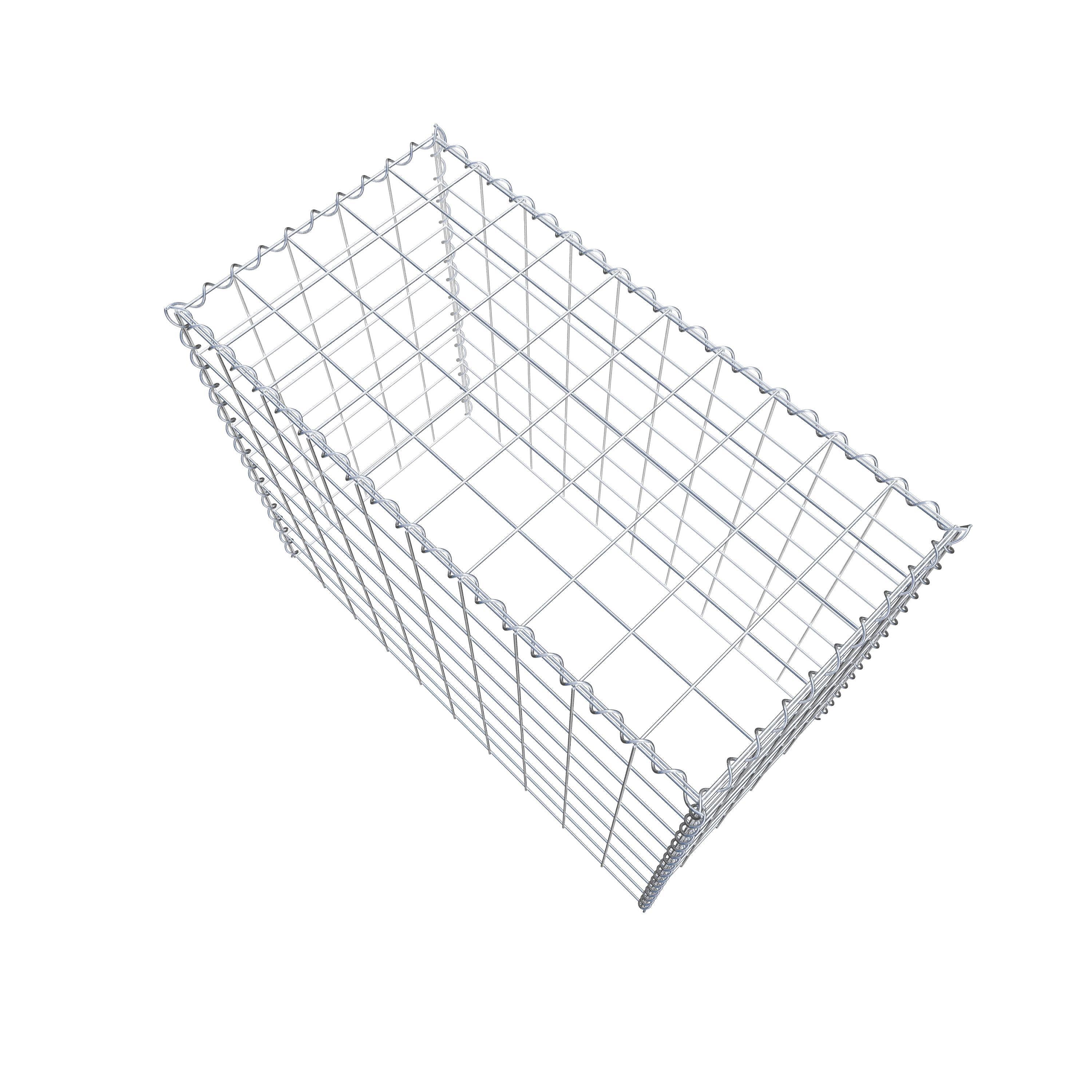 Gabion rapporté type 3 100 cm x 80 cm x 50 cm (L x H x P), mailles 10 cm x 10 cm, spirale