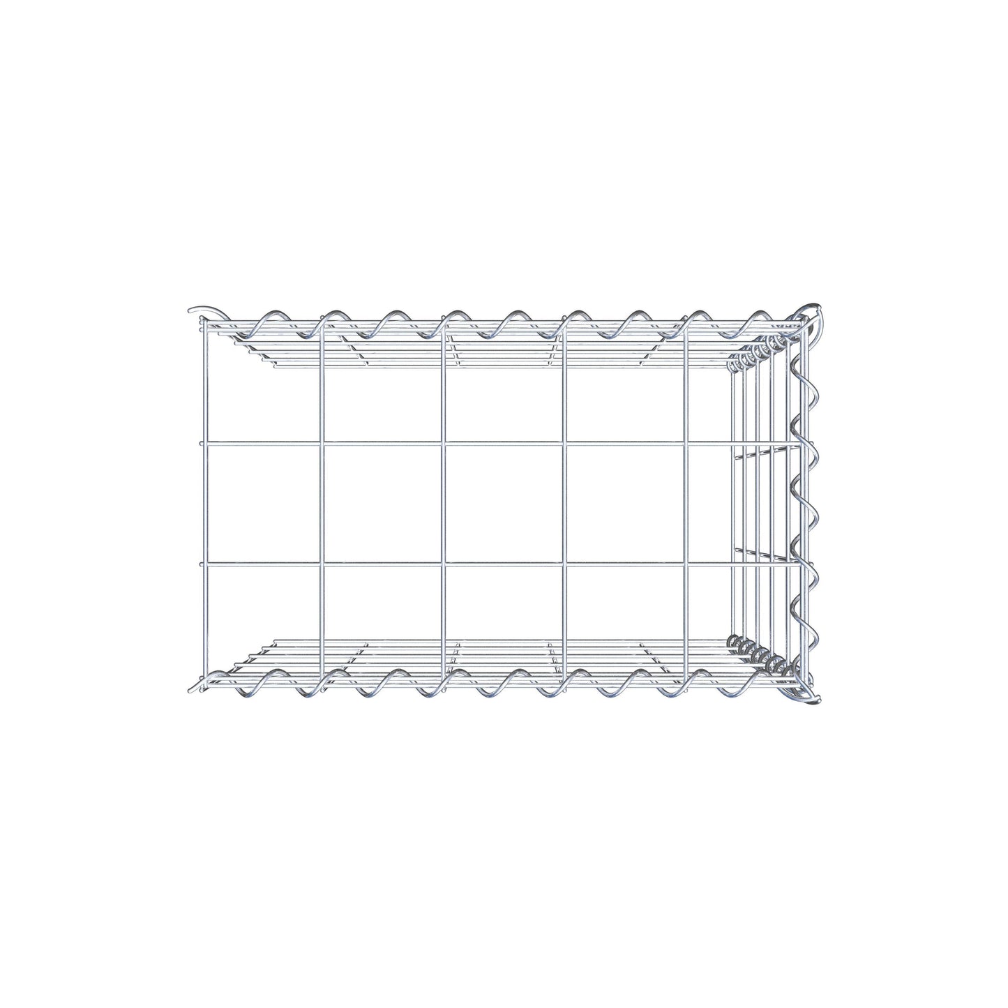 Extra gabion typ 4 50 cm x 50 cm x 30 cm (L x H x D), maskstorlek 10 cm x 10 cm, spiral