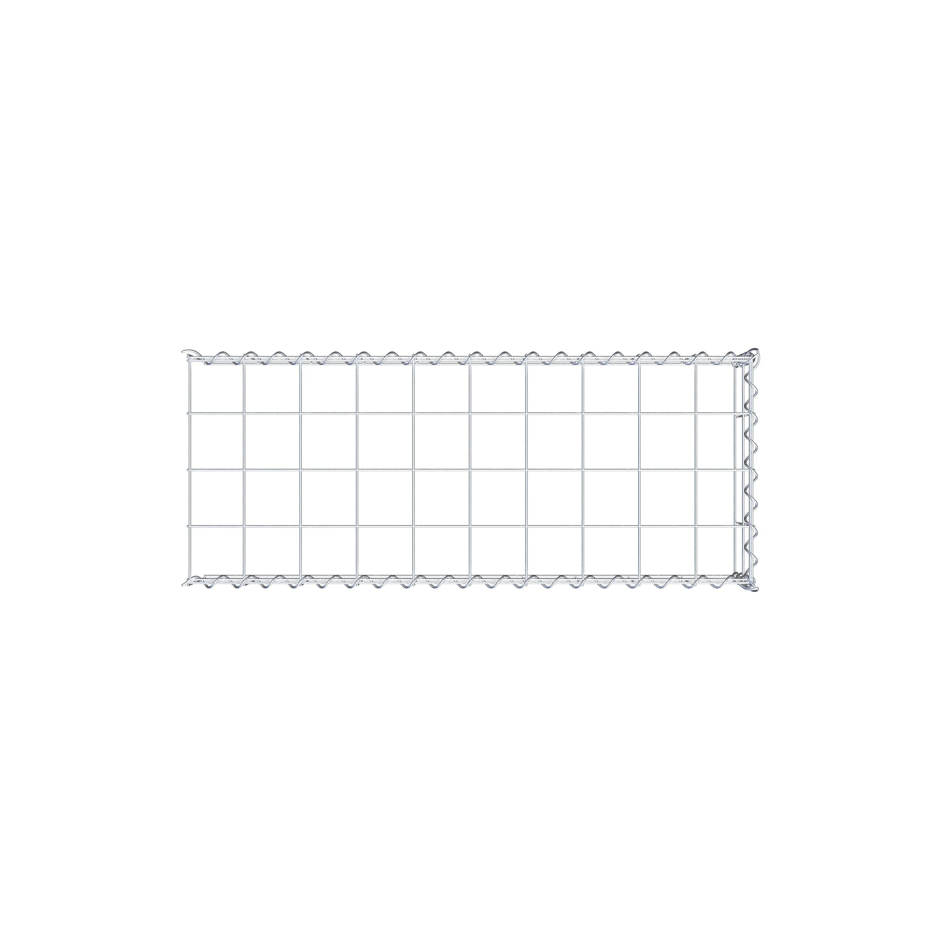 Extra gabion typ 4 100 cm x 20 cm x 40 cm (L x H x D), maskstorlek 10 cm x 10 cm, spiral