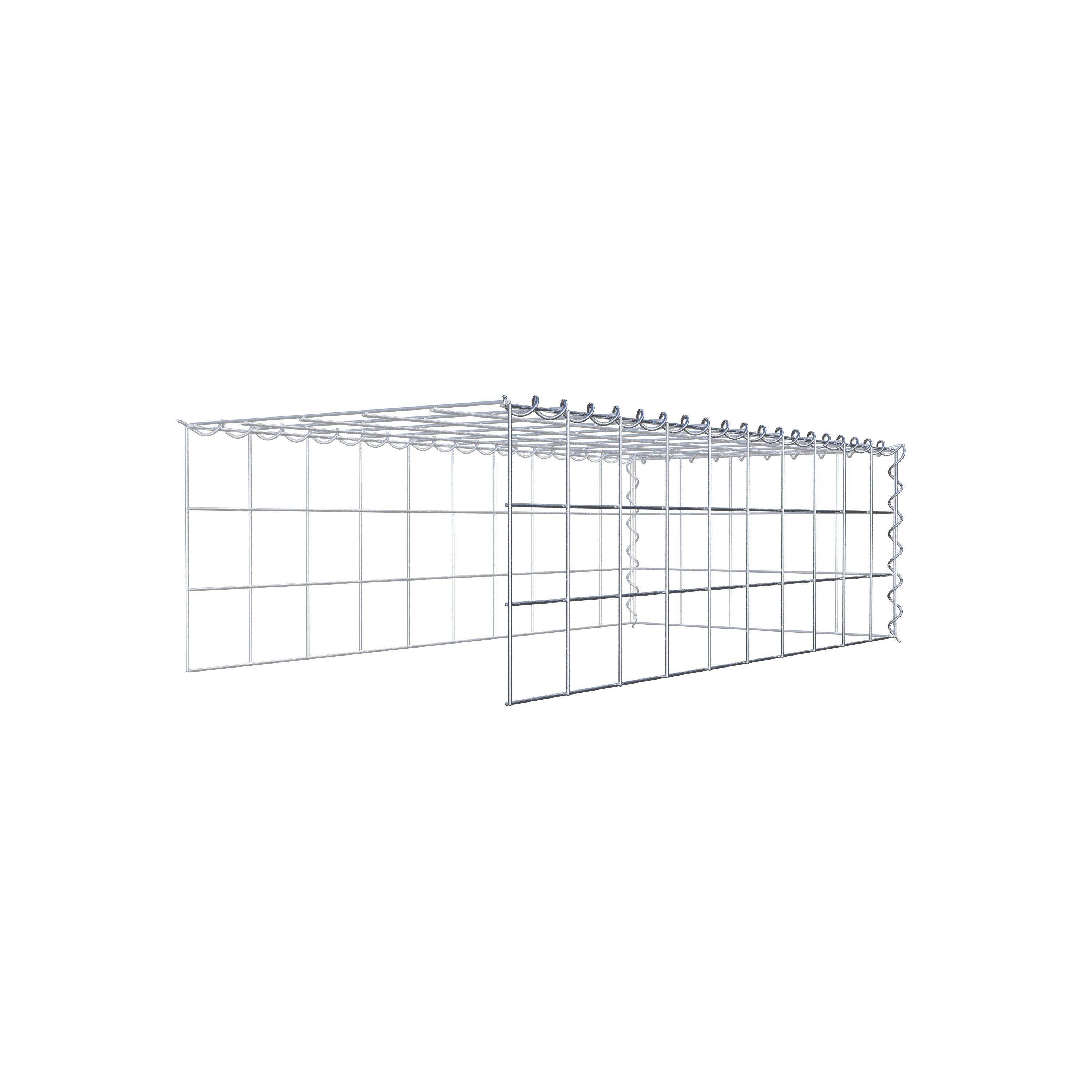 Gabion rapporté type 4 100 cm x 30 cm x 50 cm (L x H x P), mailles 10 cm x 10 cm, spirale
