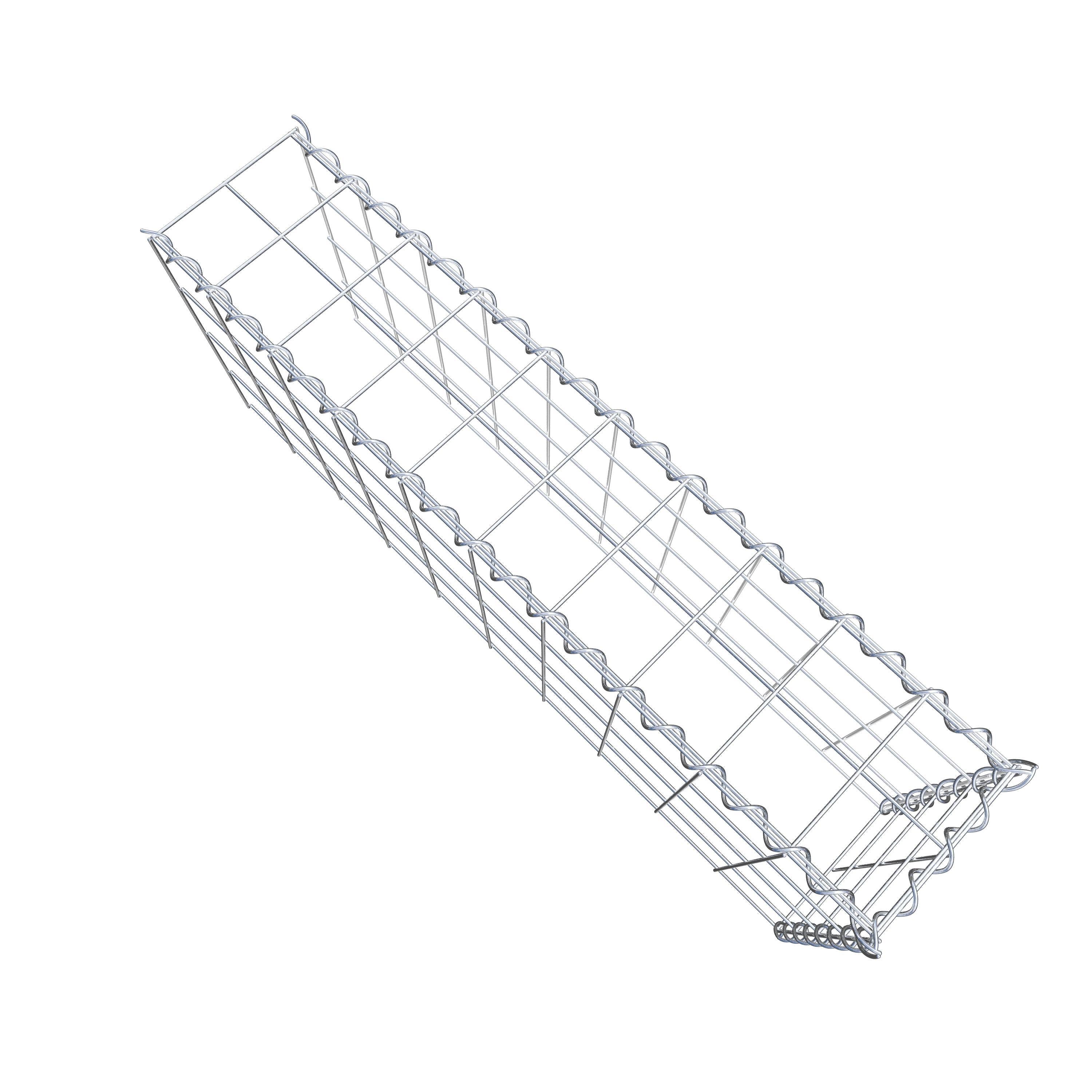 Add-on schanskorf type 4 100 cm x 40 cm x 20 cm (L x H x D), maaswijdte 10 cm x 10 cm, spiraalvormig