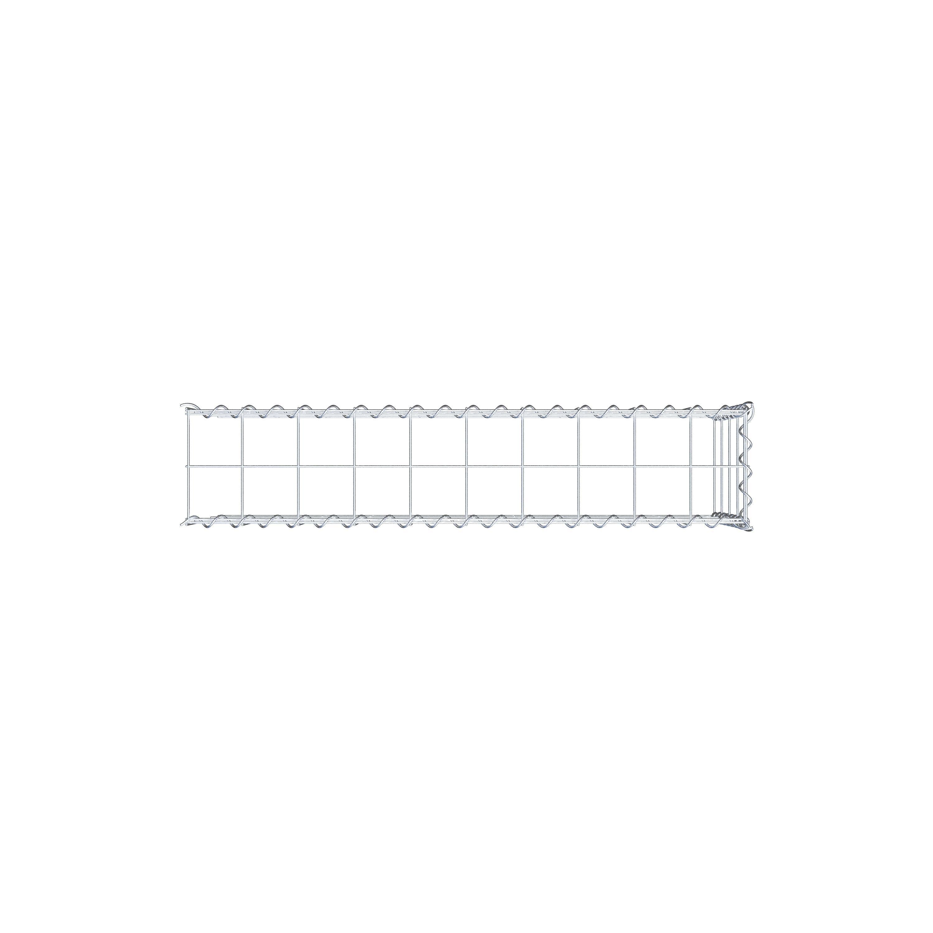 Add-on schanskorf type 4 100 cm x 40 cm x 20 cm (L x H x D), maaswijdte 10 cm x 10 cm, spiraalvormig