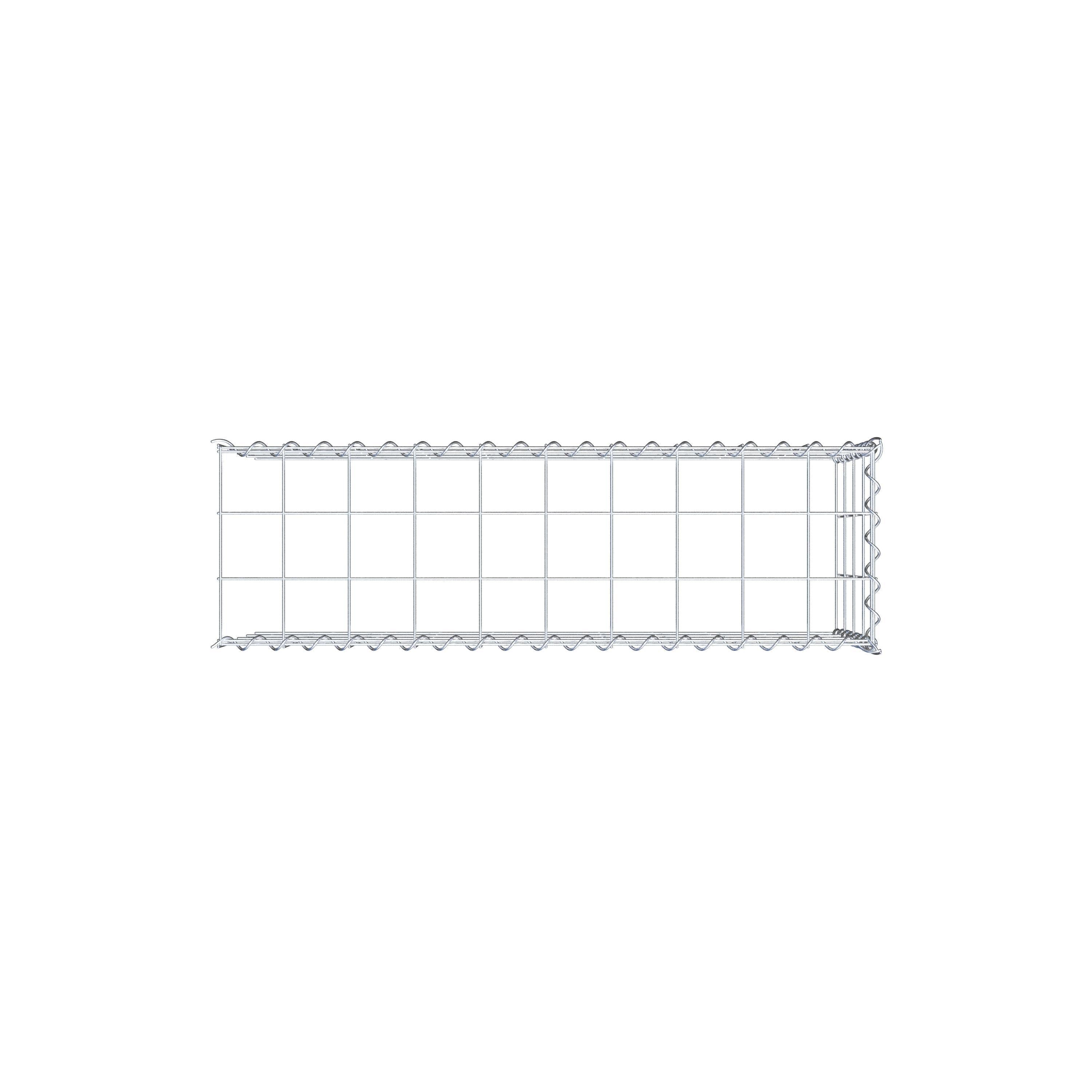 Påväxt gabion typ 4 100 cm x 40 cm x 30 cm (L x H x D), maskstorlek 10 cm x 10 cm, spiral