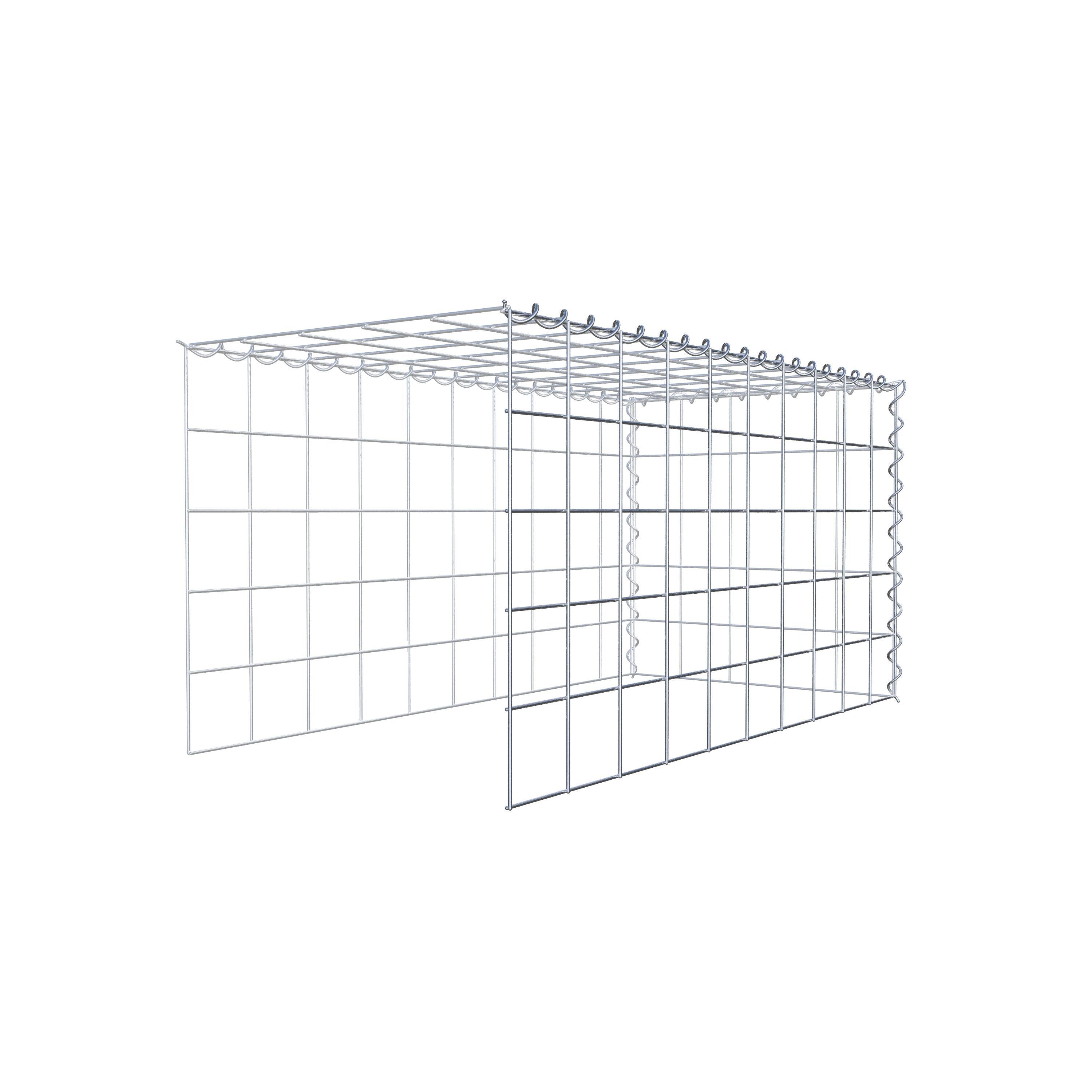 Gabion rapporté type 4 100 cm x 50 cm x 50 cm (L x H x P), mailles 10 cm x 10 cm, spirale