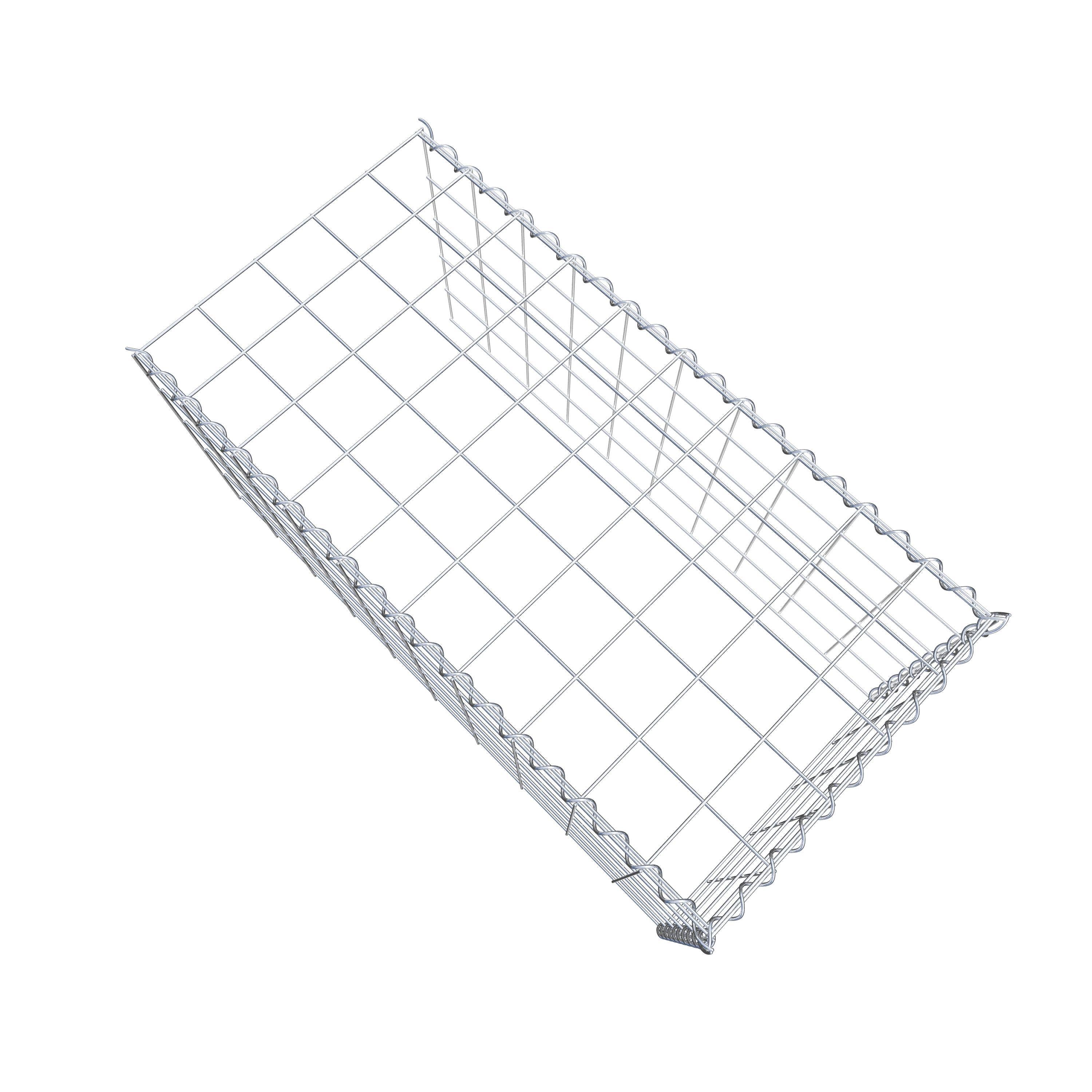 Gabion rapporté type 4 100 cm x 50 cm x 50 cm (L x H x P), mailles 10 cm x 10 cm, spirale