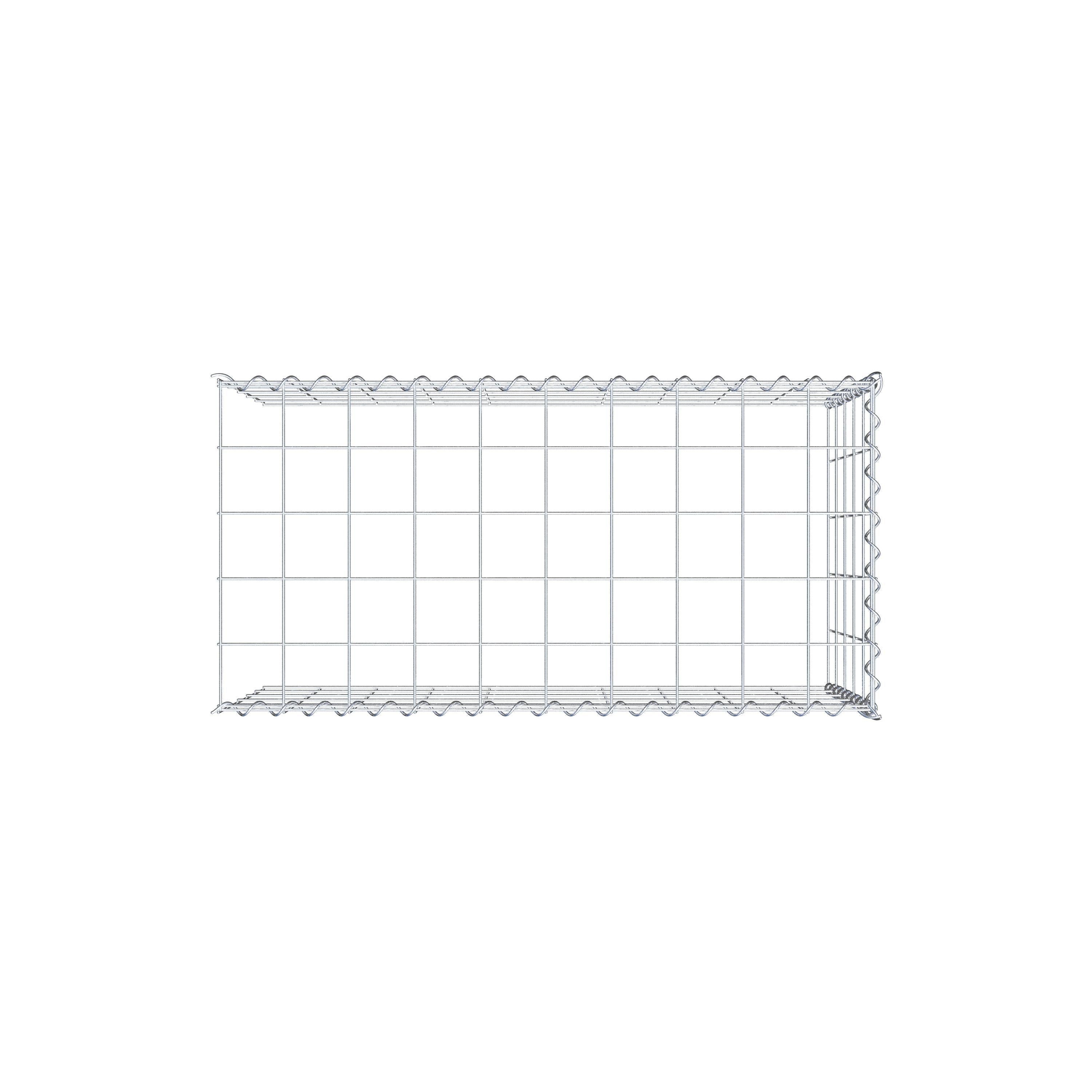 Gabion rapporté type 4 100 cm x 50 cm x 50 cm (L x H x P), mailles 10 cm x 10 cm, spirale