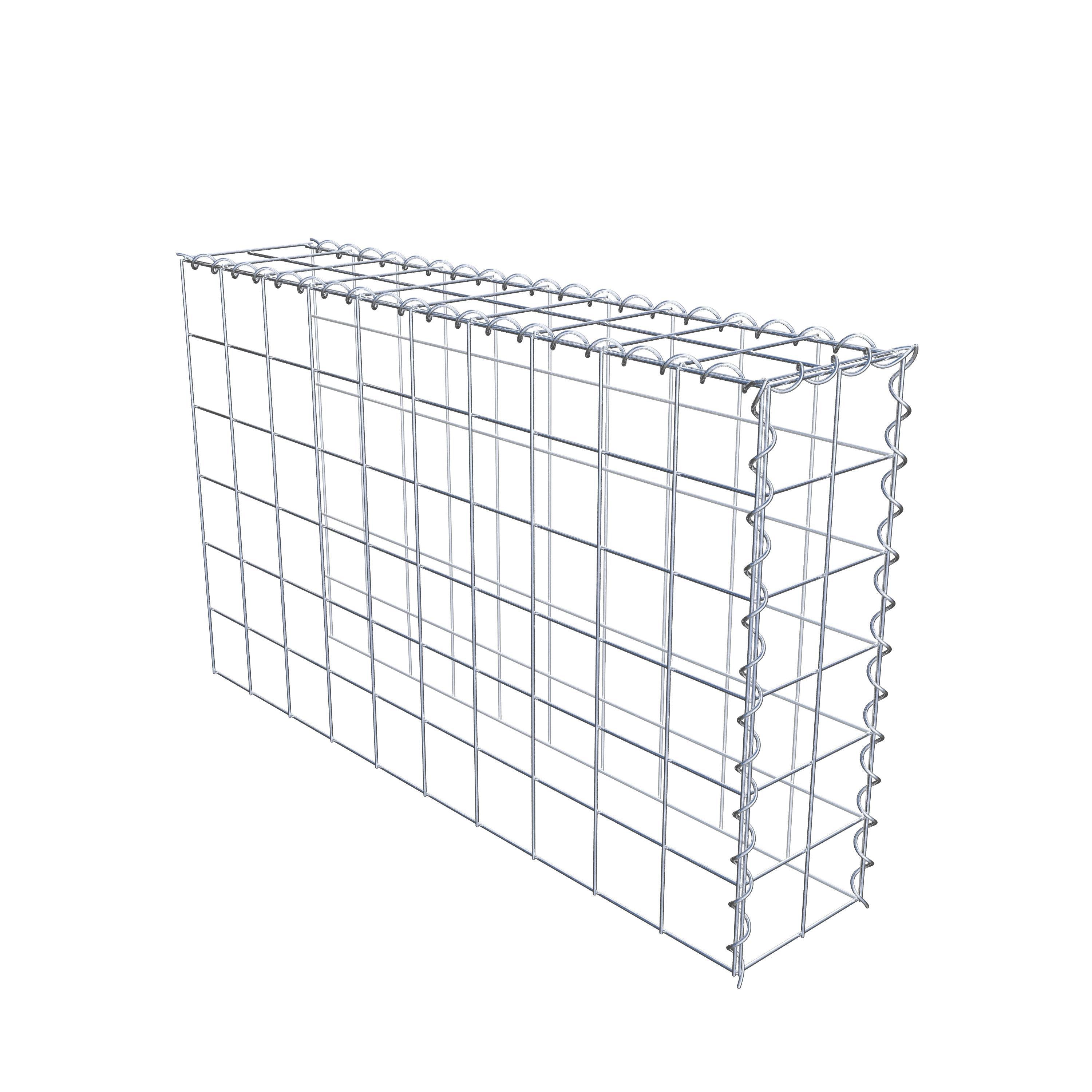 Gabion rapporté type 4 100 cm x 60 cm x 20 cm (L x H x P), mailles 10 cm x 10 cm, spirale