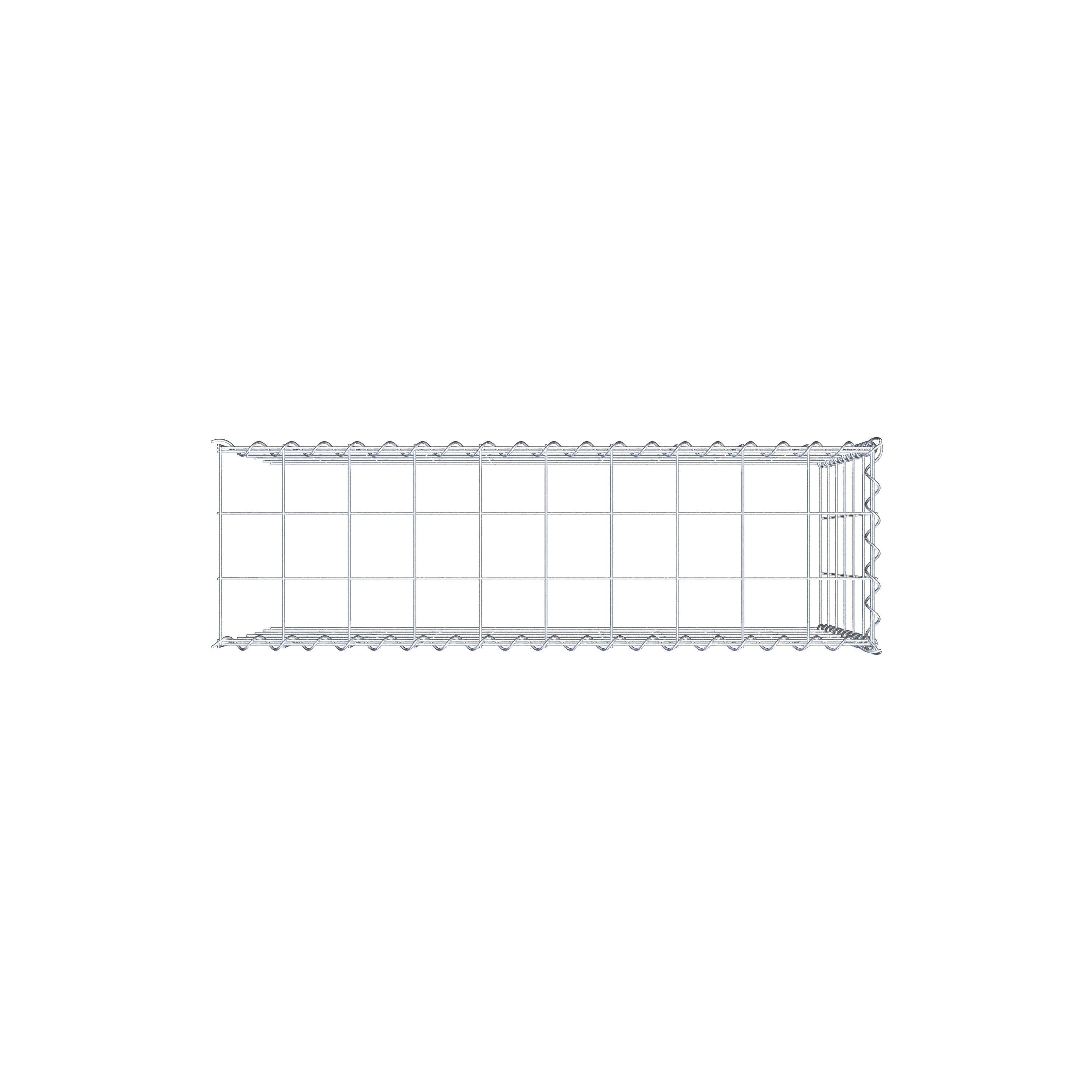 Gabbione aggiuntivo tipo 4 100 cm x 60 cm x 30 cm (L x H x P), maglia 10 cm x 10 cm, spirale