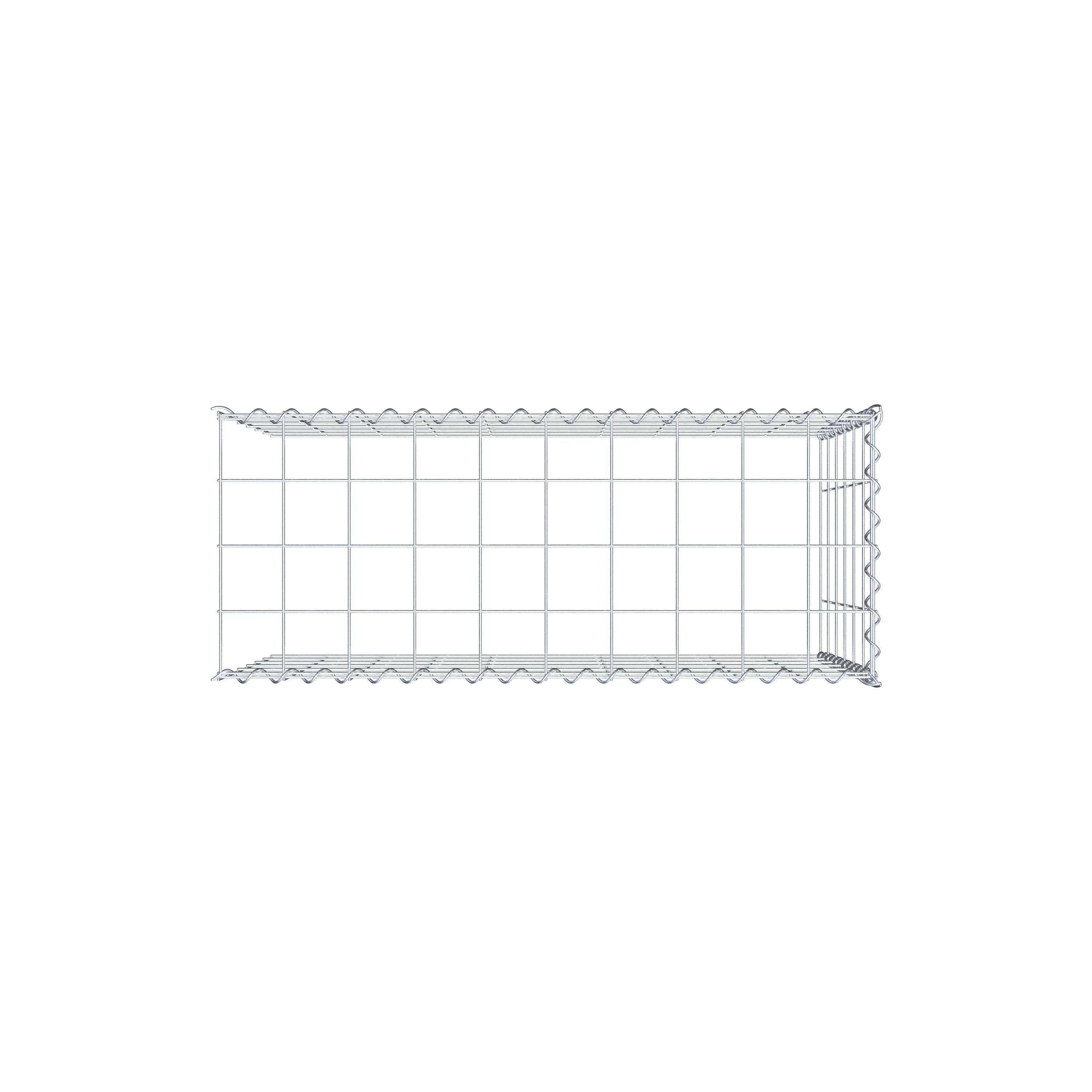 Extra gabion typ 4 100 cm x 60 cm x 40 cm (L x H x D), maskstorlek 10 cm x 10 cm, spiral