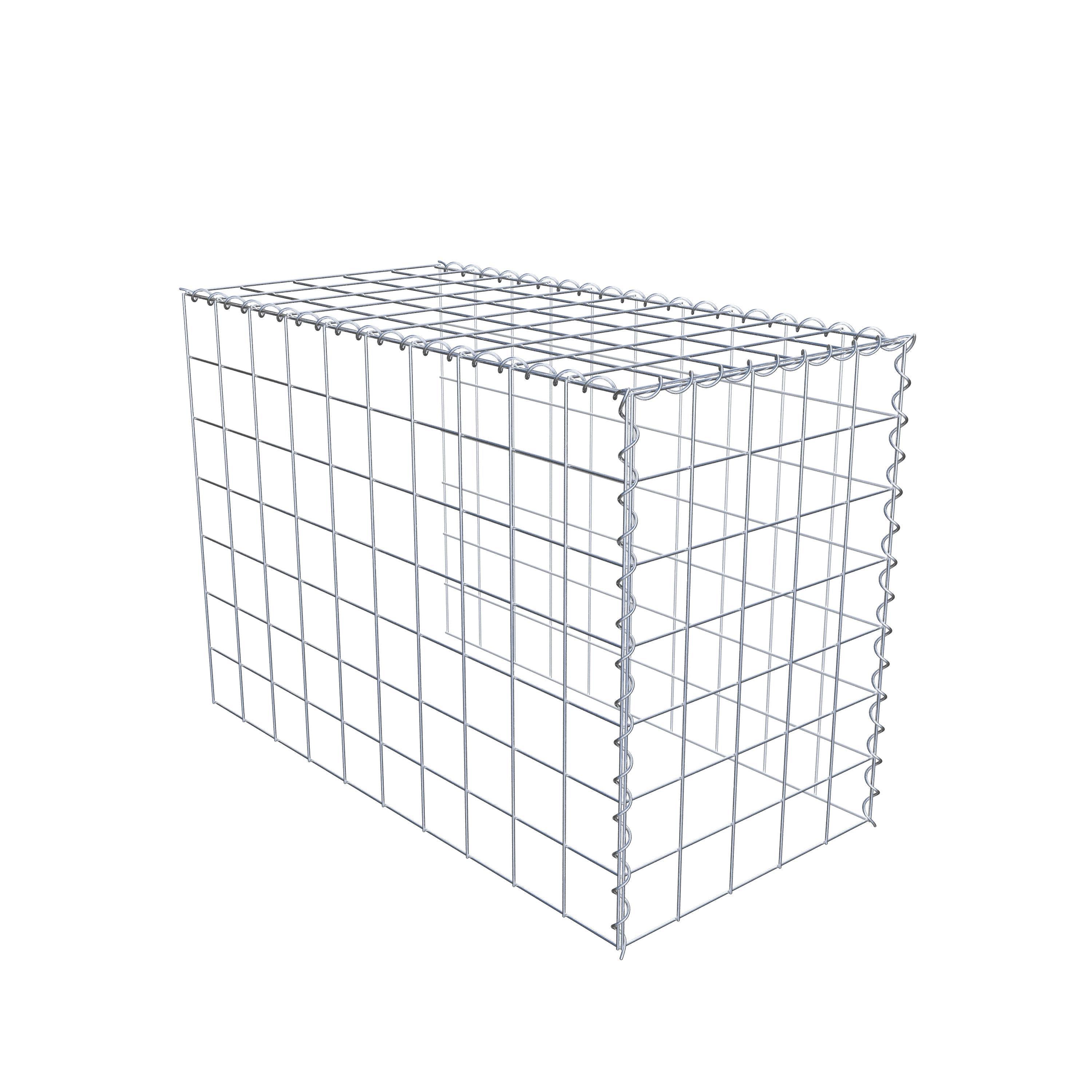 Opvokset gabion type 4 100 cm x 70 cm x 50 cm (L x H x D), maskestørrelse 10 cm x 10 cm, spiral