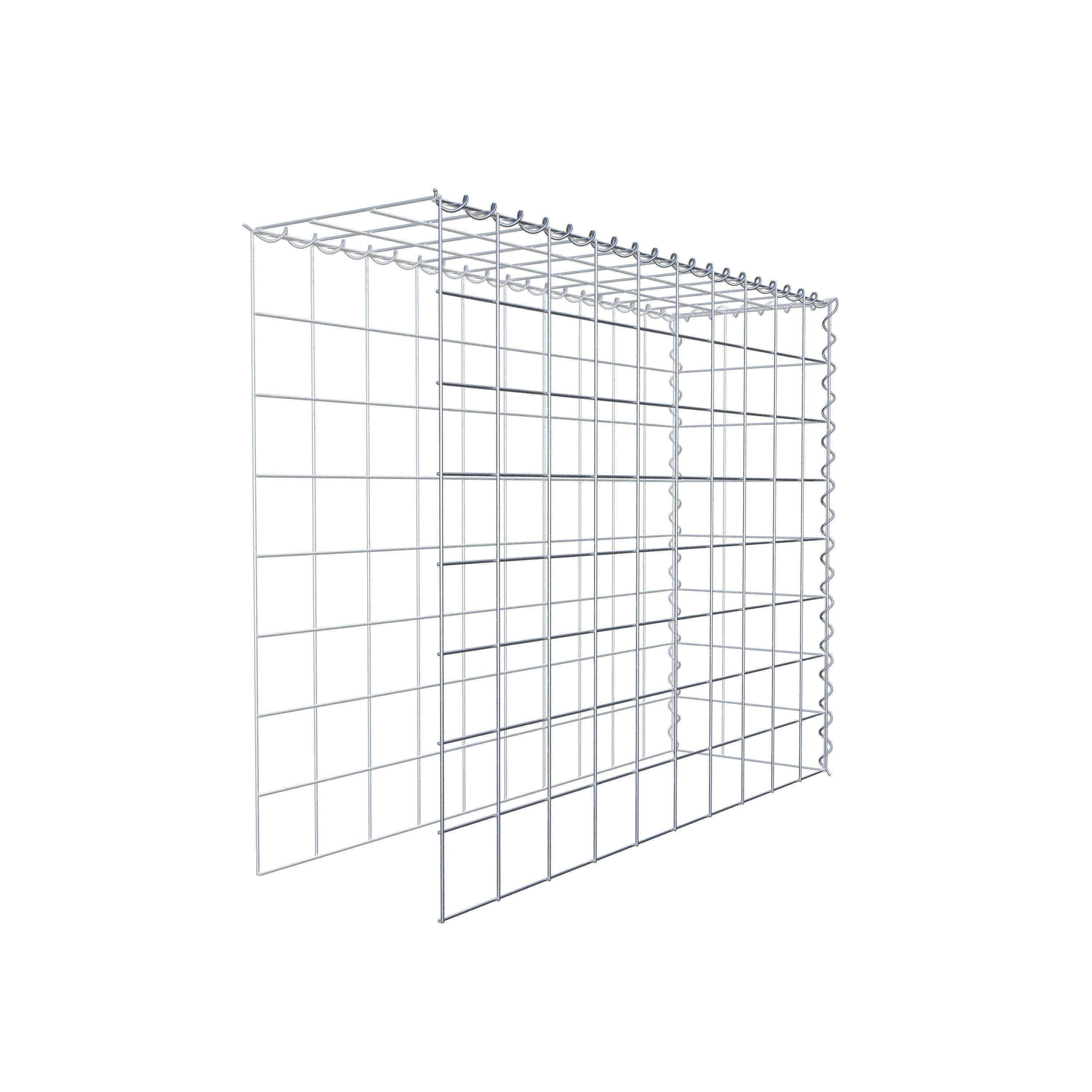 Gabion rapporté type 4 100 cm x 80 cm x 30 cm (L x H x P), mailles 10 cm x 10 cm, spirale
