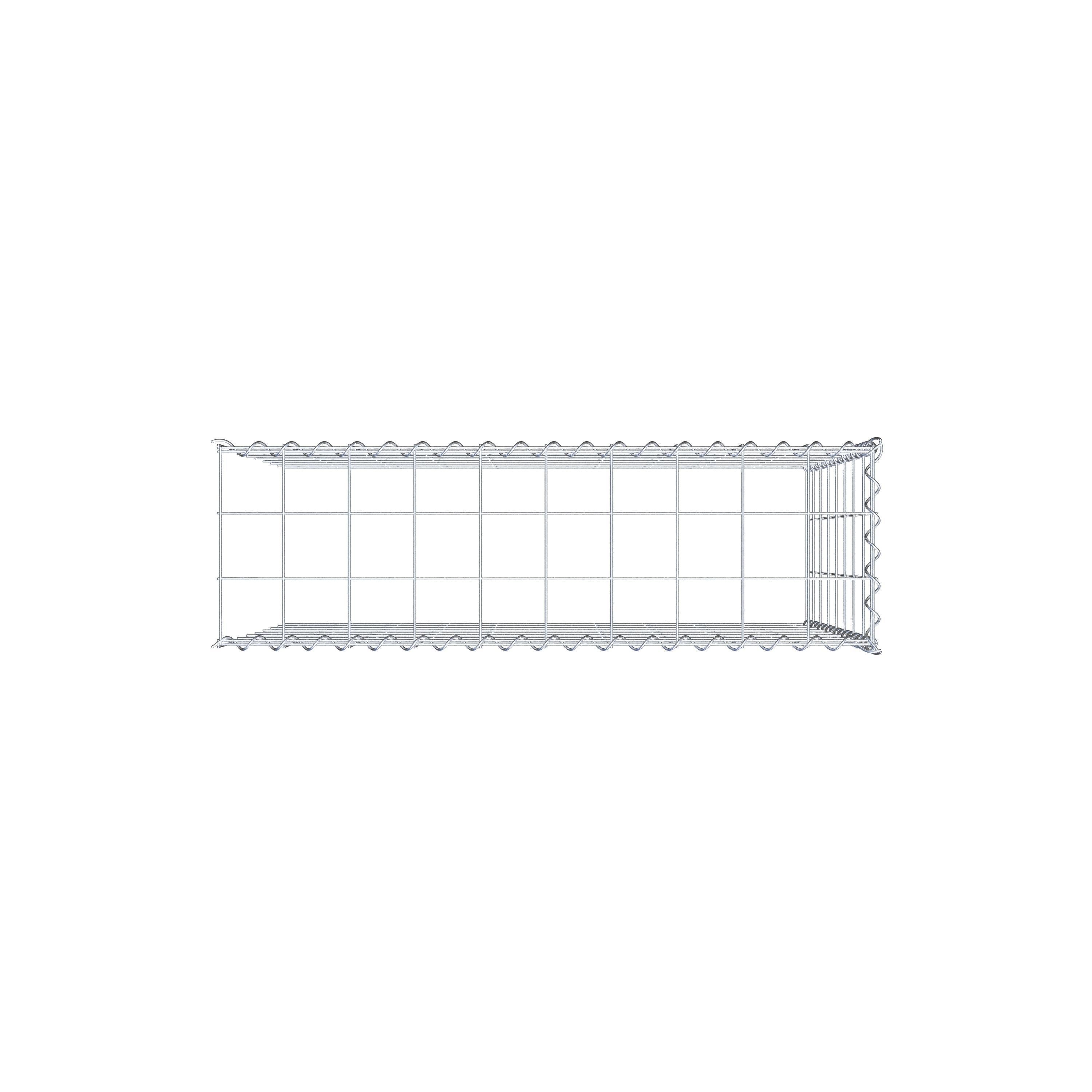 Gabion rapporté type 4 100 cm x 80 cm x 30 cm (L x H x P), mailles 10 cm x 10 cm, spirale