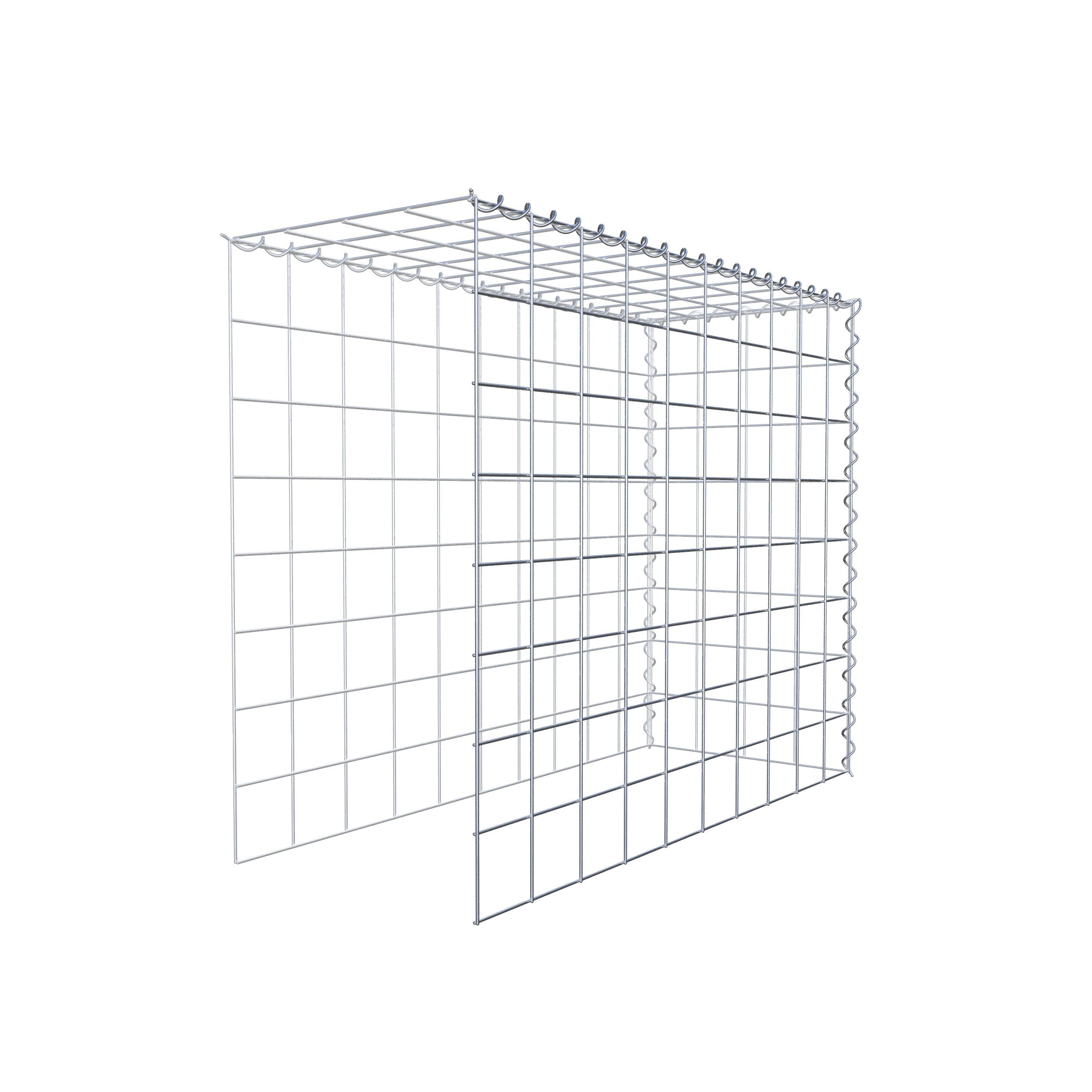 Gabião tipo 4 100 cm x 80 cm x 40 cm (C x A x P), malhagem 10 cm x 10 cm, espiral