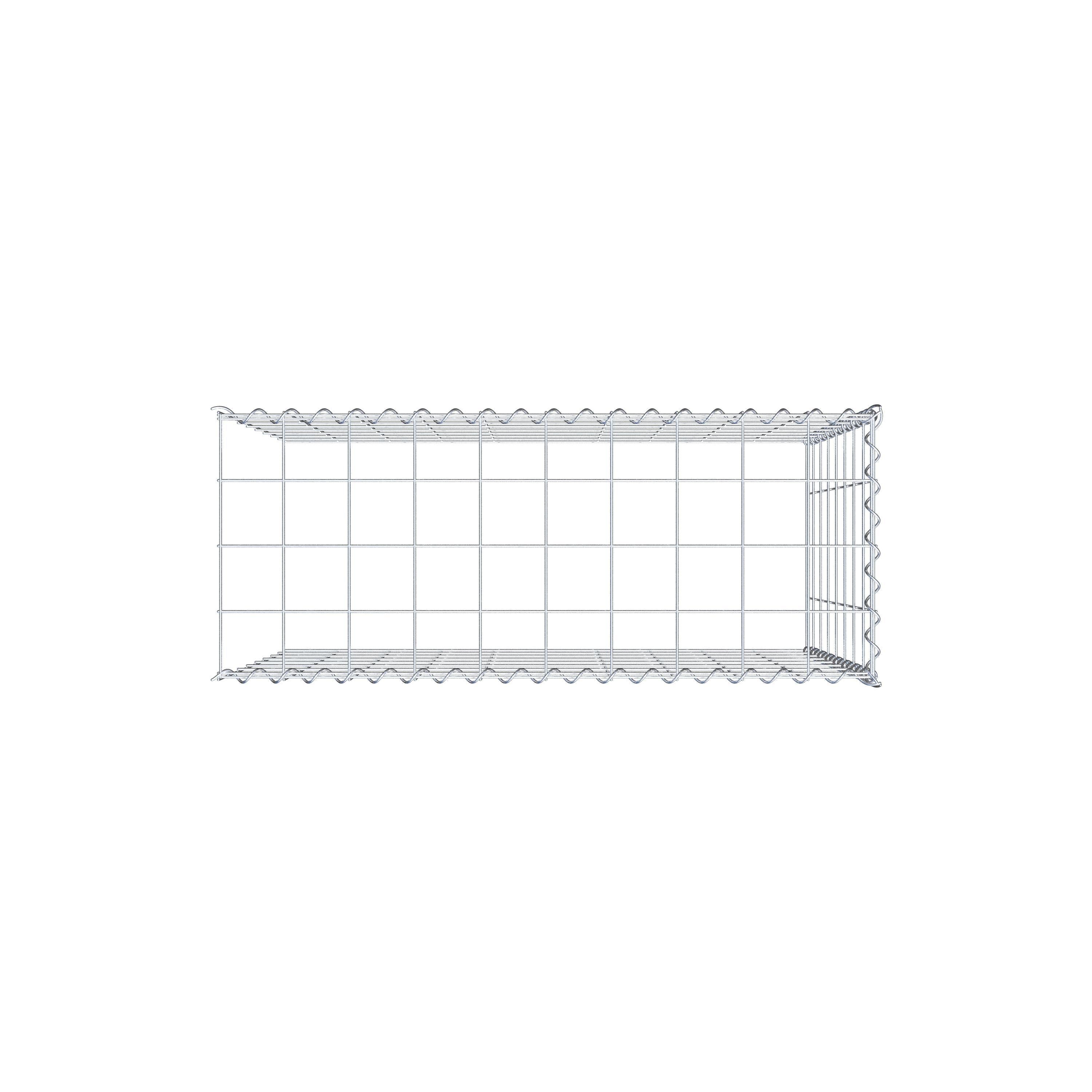 Gabião tipo 4 100 cm x 80 cm x 40 cm (C x A x P), malhagem 10 cm x 10 cm, espiral