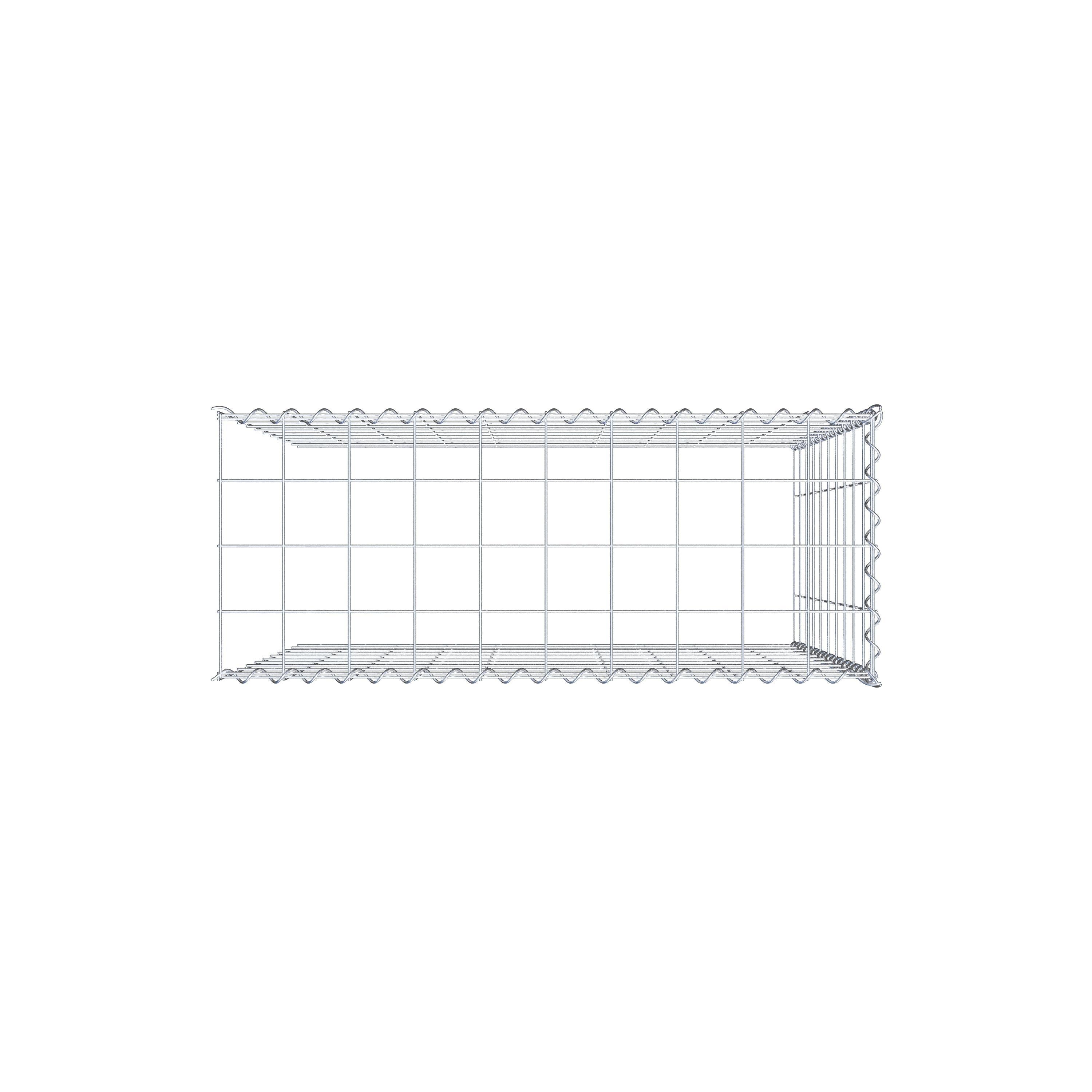 Add-on schanskorf type 4 100 cm x 100 cm x 40 cm (L x H x D), maaswijdte 10 cm x 10 cm, spiraal