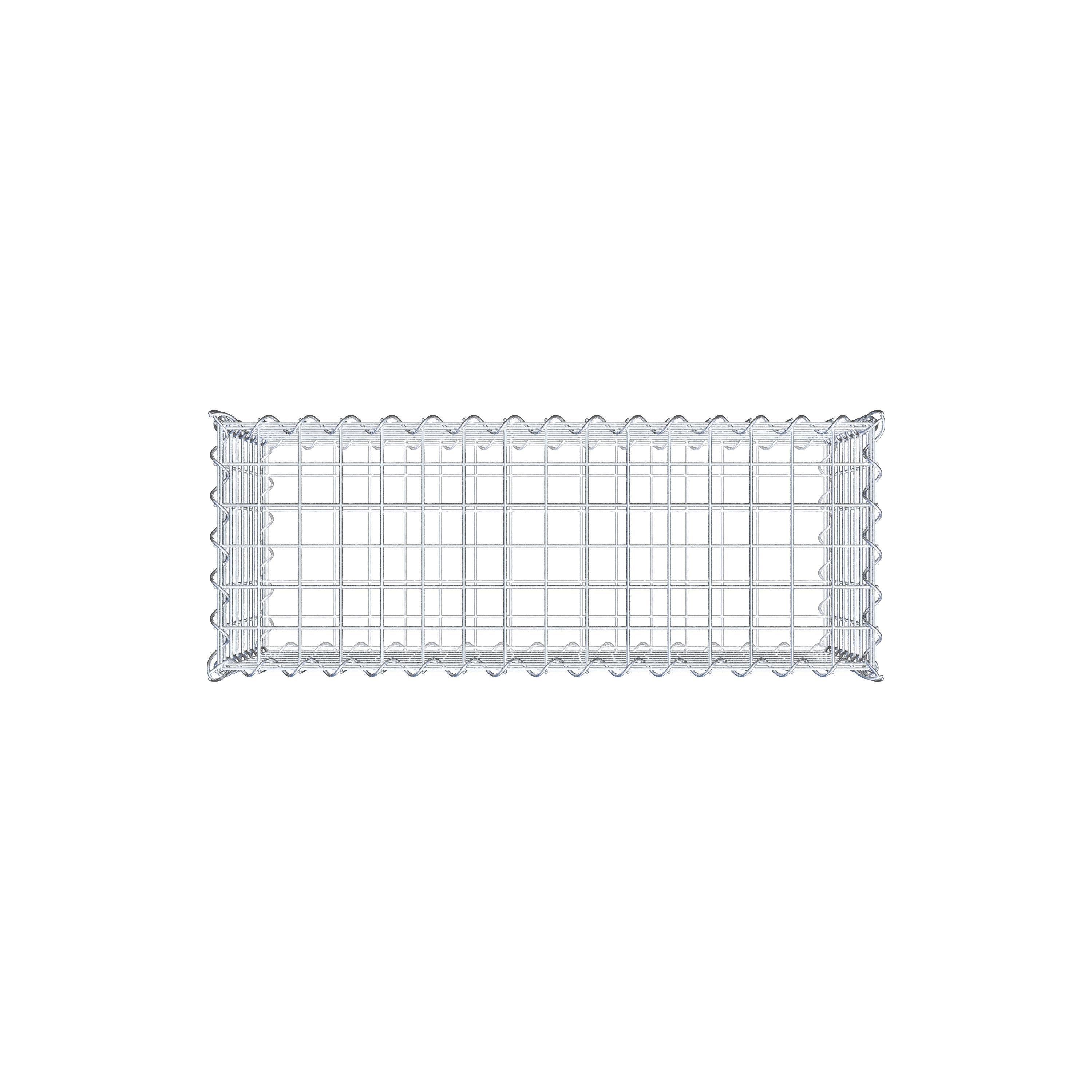 Gabion 80 cm x 40 cm x 30 cm (L x H x D), maskstorlek 5 cm x 5 cm, spiral