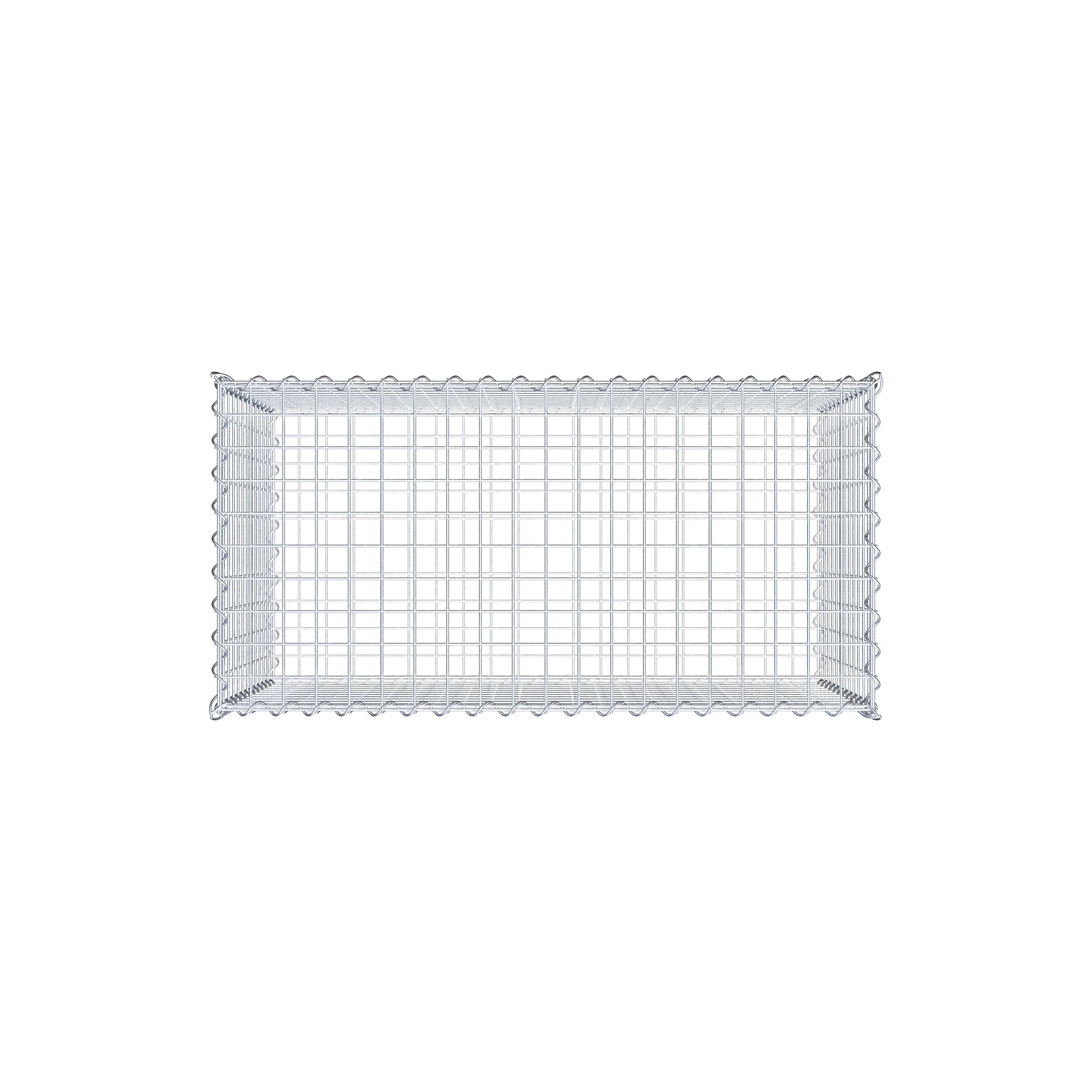 Gabione 100 cm x 60 cm x 50 cm (L x H x T), Maschenweite 5 cm x 5 cm, Spirale