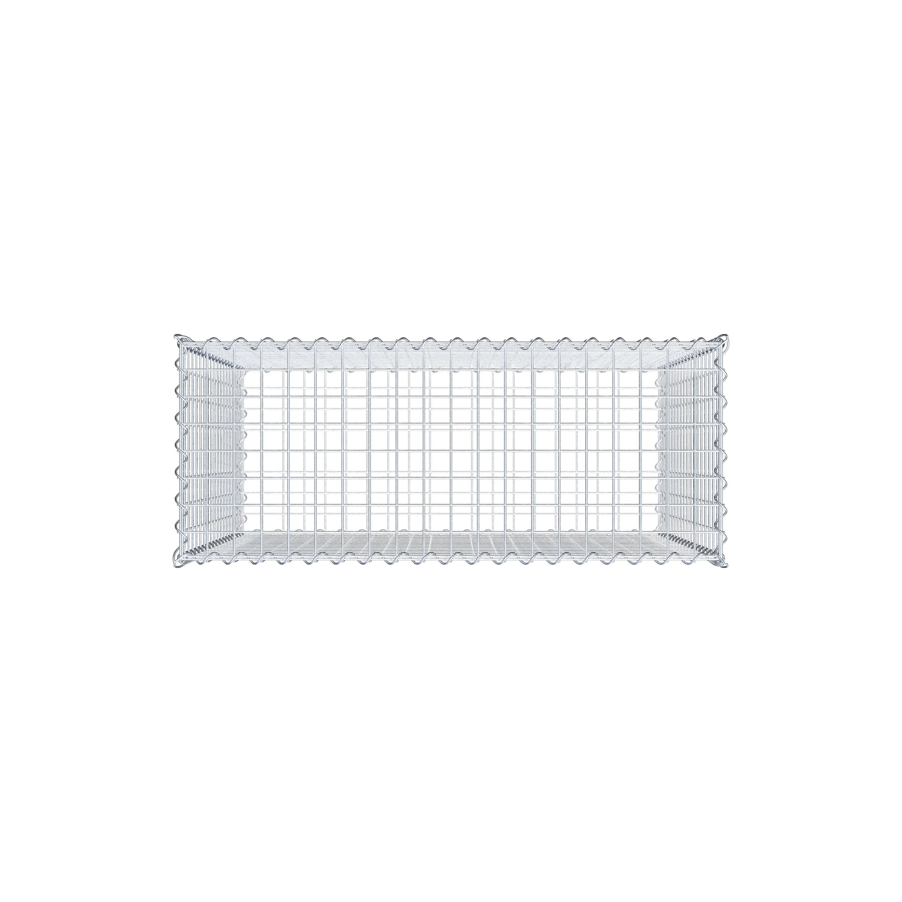 Gabion 100 cm x 90 cm x 40 cm (L x H x D), maskstorlek 5 cm x 5 cm, spiral