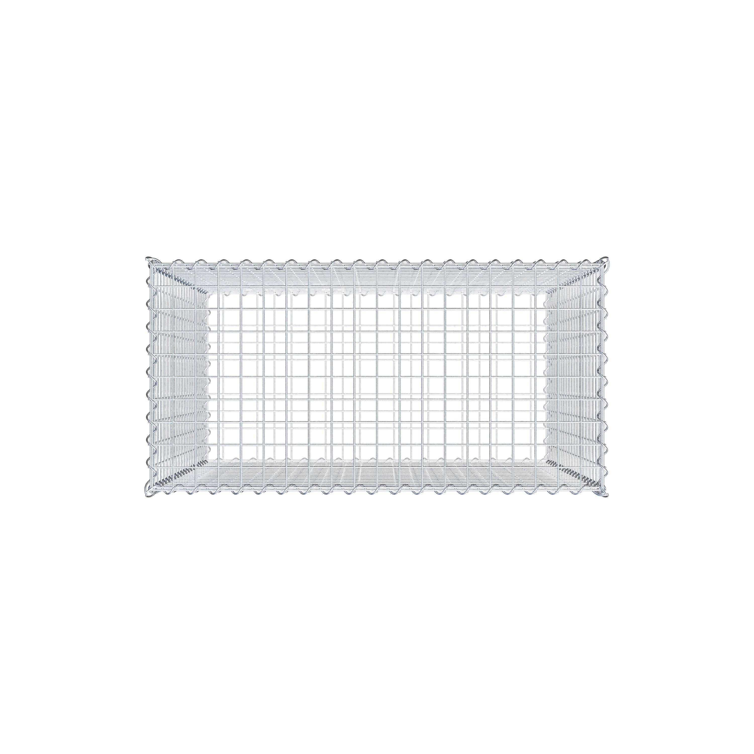 Gabião 100 cm x 100 cm x 50 cm (C x A x P), malhagem 5 cm x 5 cm, espiral