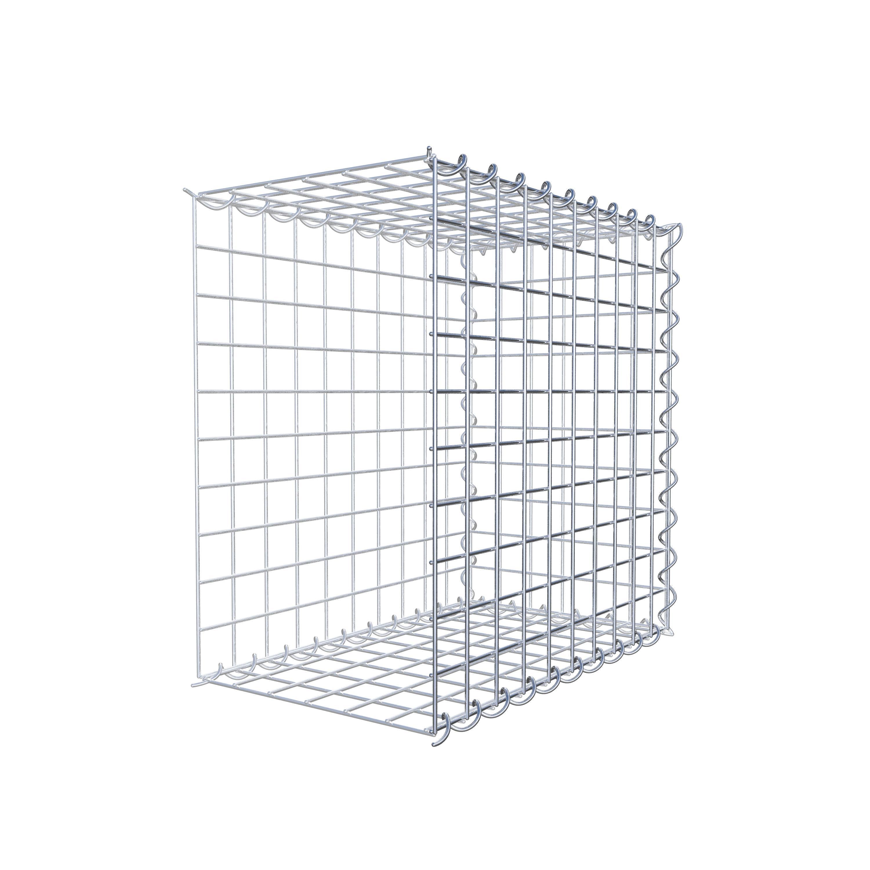 Add-on schanskorf type 2 50 cm x 50 cm x 30 cm (L x H x D), maaswijdte 5 cm x 5 cm, spiraalvormig