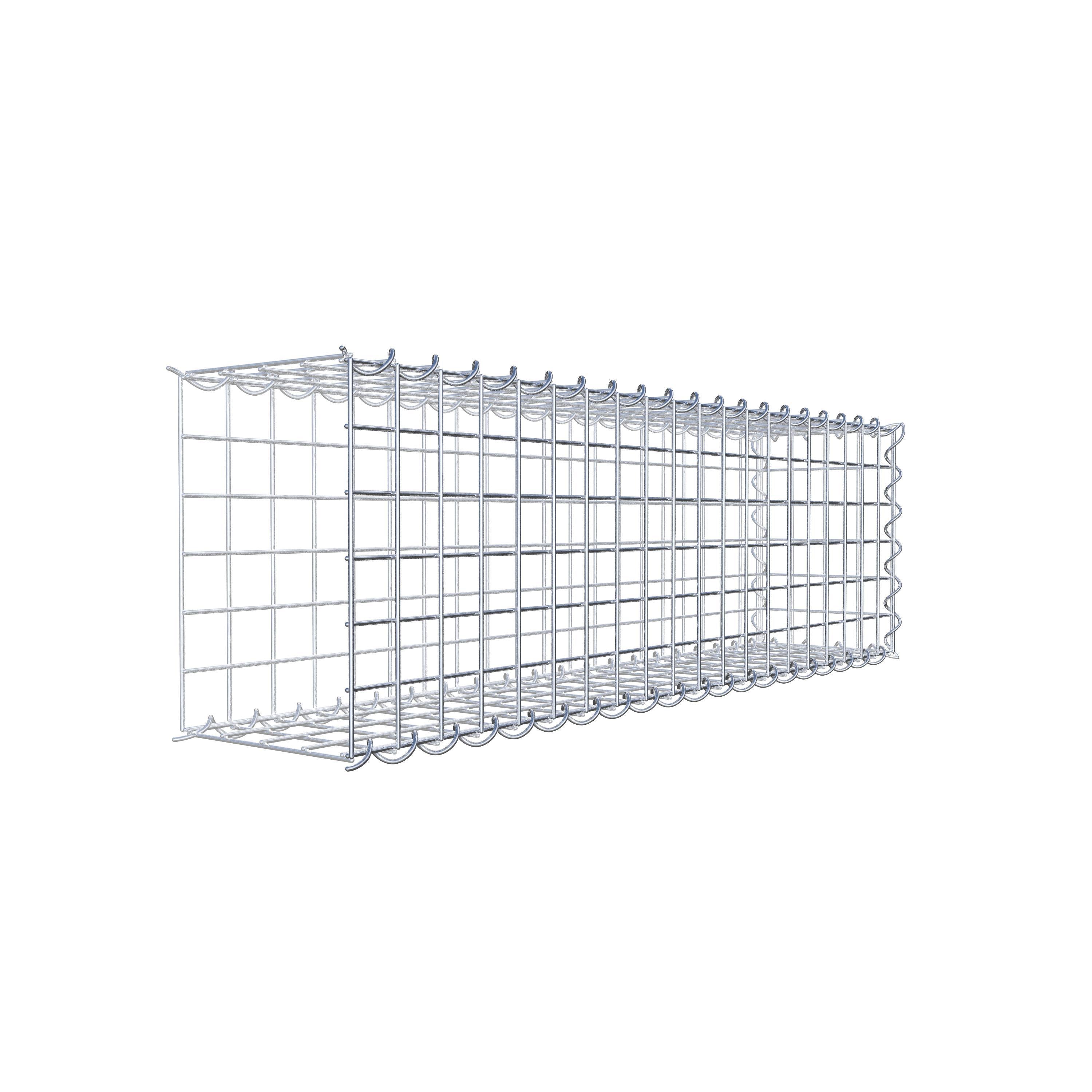 Gavión adulto tipo 2 100 cm x 30 cm x 20 cm (largo x alto x profundidad), tamaño de malla 5 cm x 5 cm, espiral