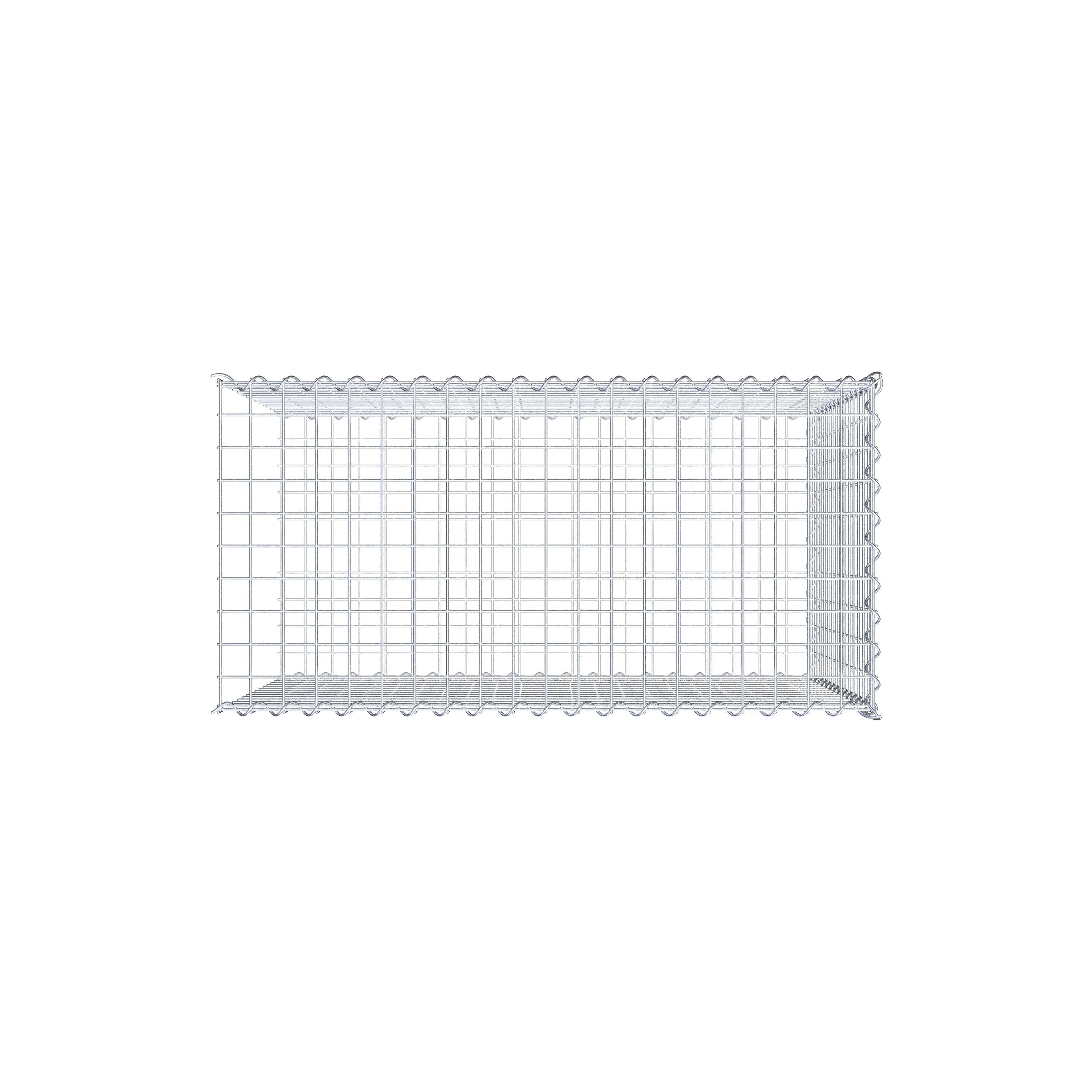 Gabião tipo 2 100 cm x 70 cm x 50 cm (C x A x P), malhagem 5 cm x 5 cm, espiral