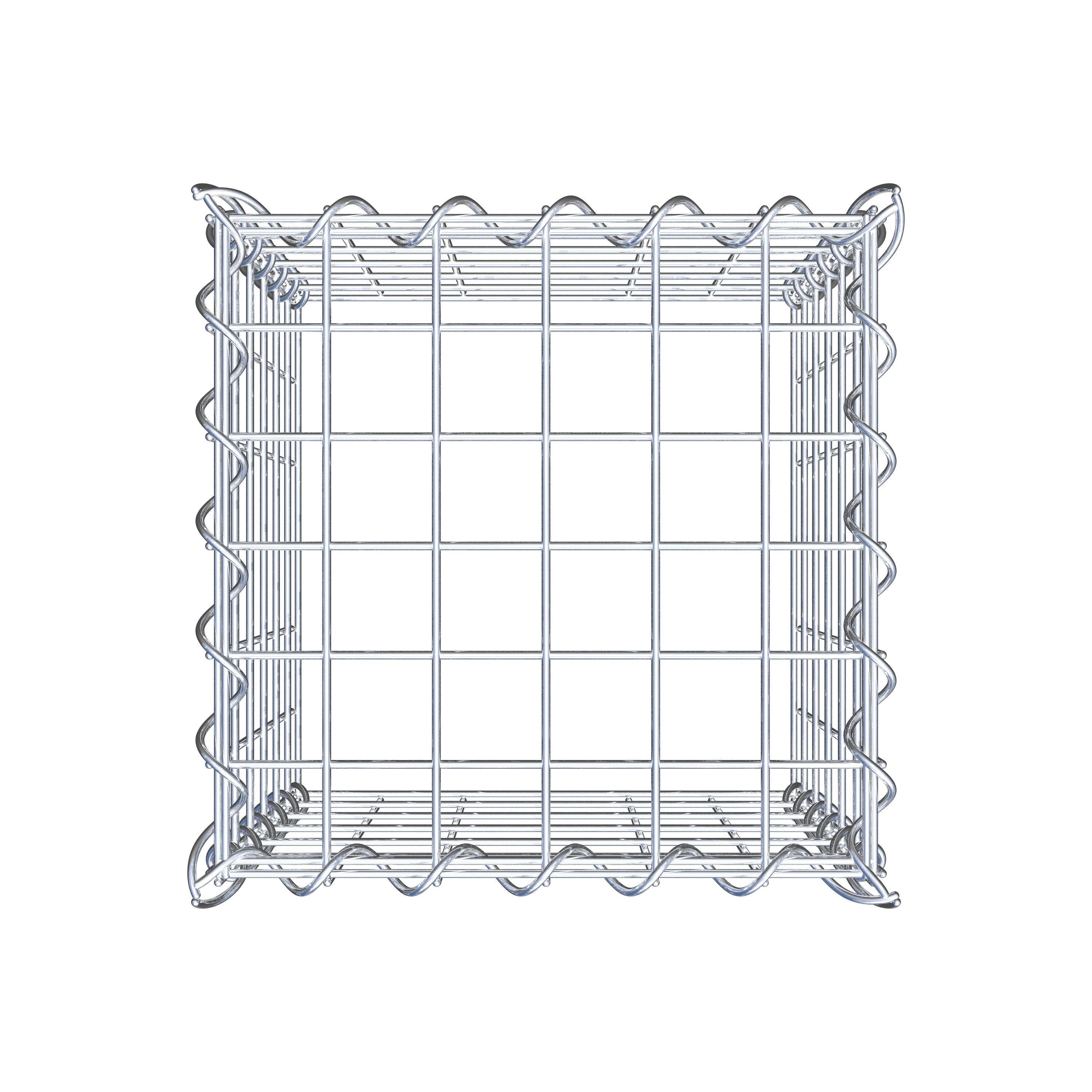 Add-on schanskorf type 3 30 cm x 30 cm x 30 cm (L x H x D), maaswijdte 5 cm x 5 cm, spiraalvormig