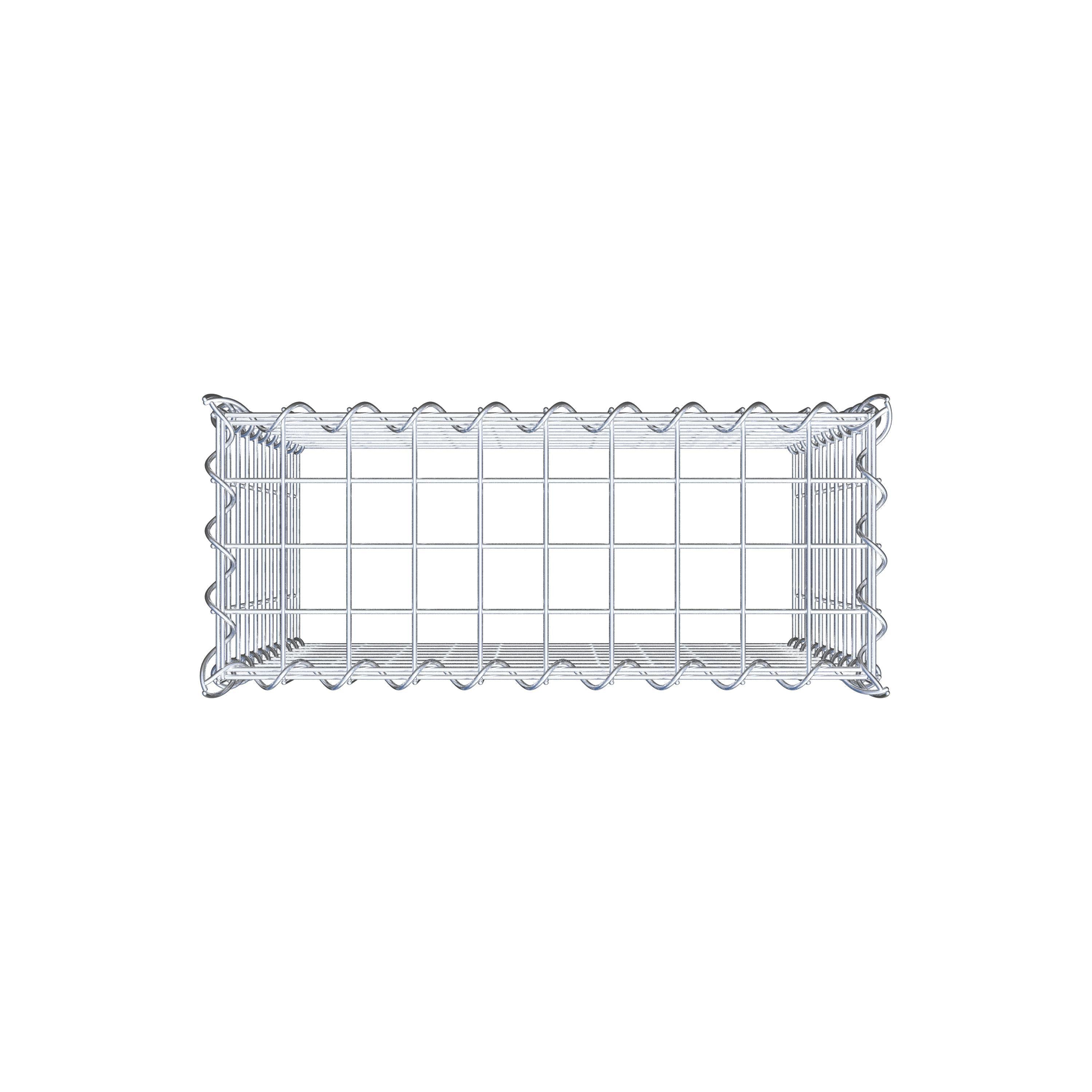 Gabião tipo 3 50 cm x 50 cm x 20 cm (C x A x P), malhagem 5 cm x 5 cm, espiral