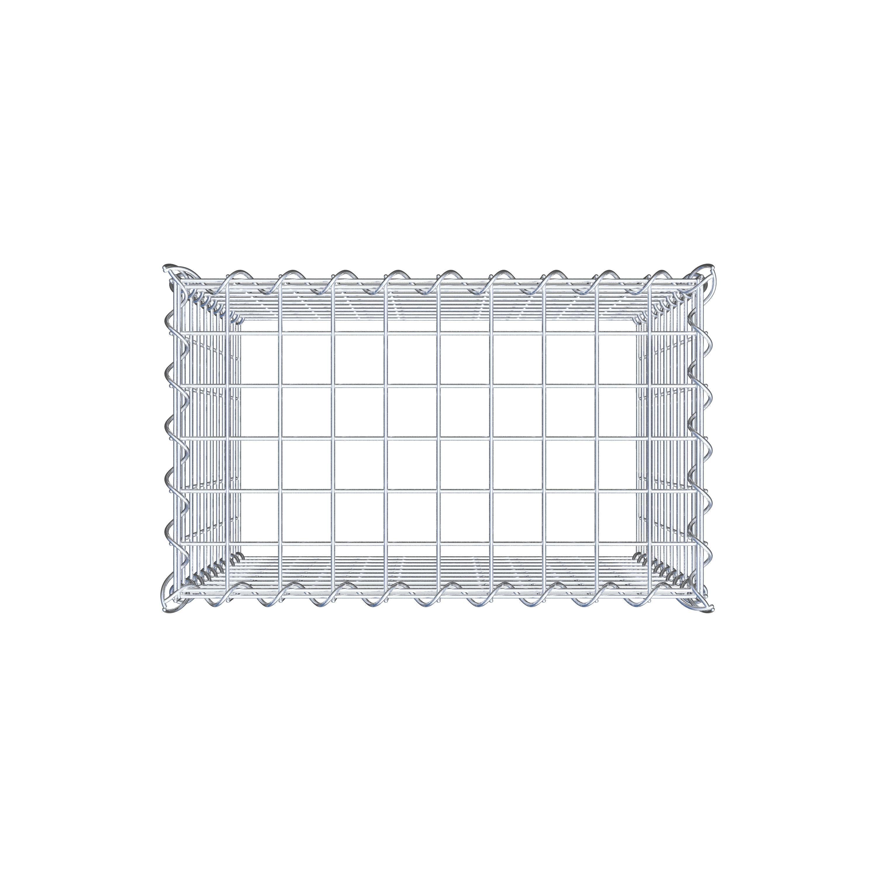 Add-on schanskorf type 3 50 cm x 50 cm x 30 cm (L x H x D), maaswijdte 5 cm x 5 cm, spiraalvormig