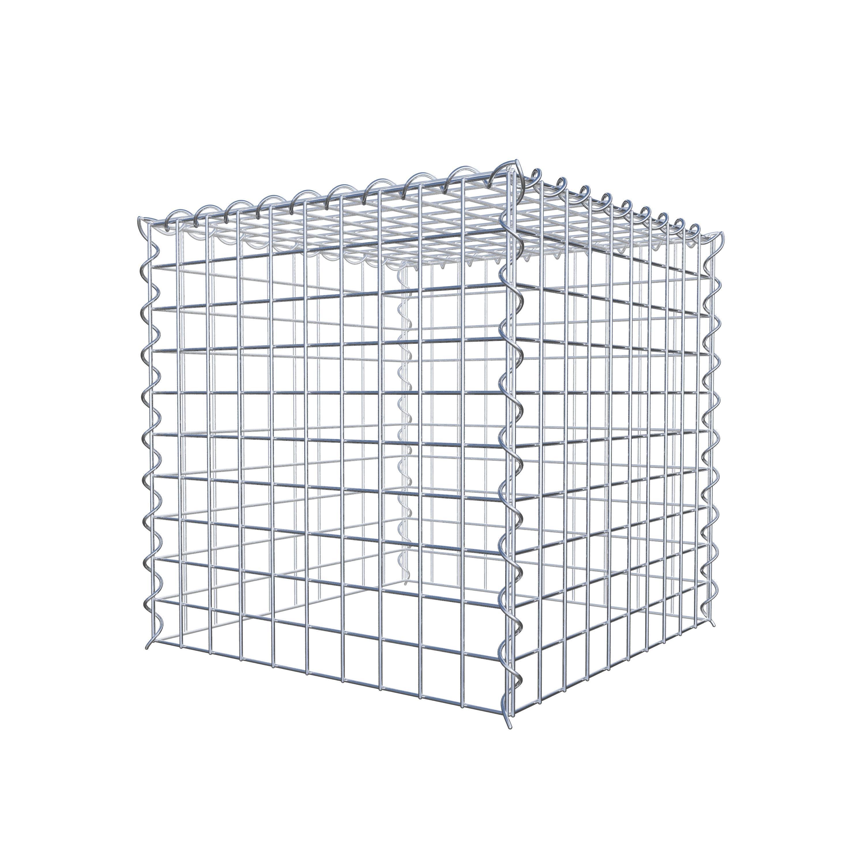 Gabion rapporté type 3 50 cm x 50 cm x 50 cm (L x H x P), mailles 5 cm x 5 cm, spirale